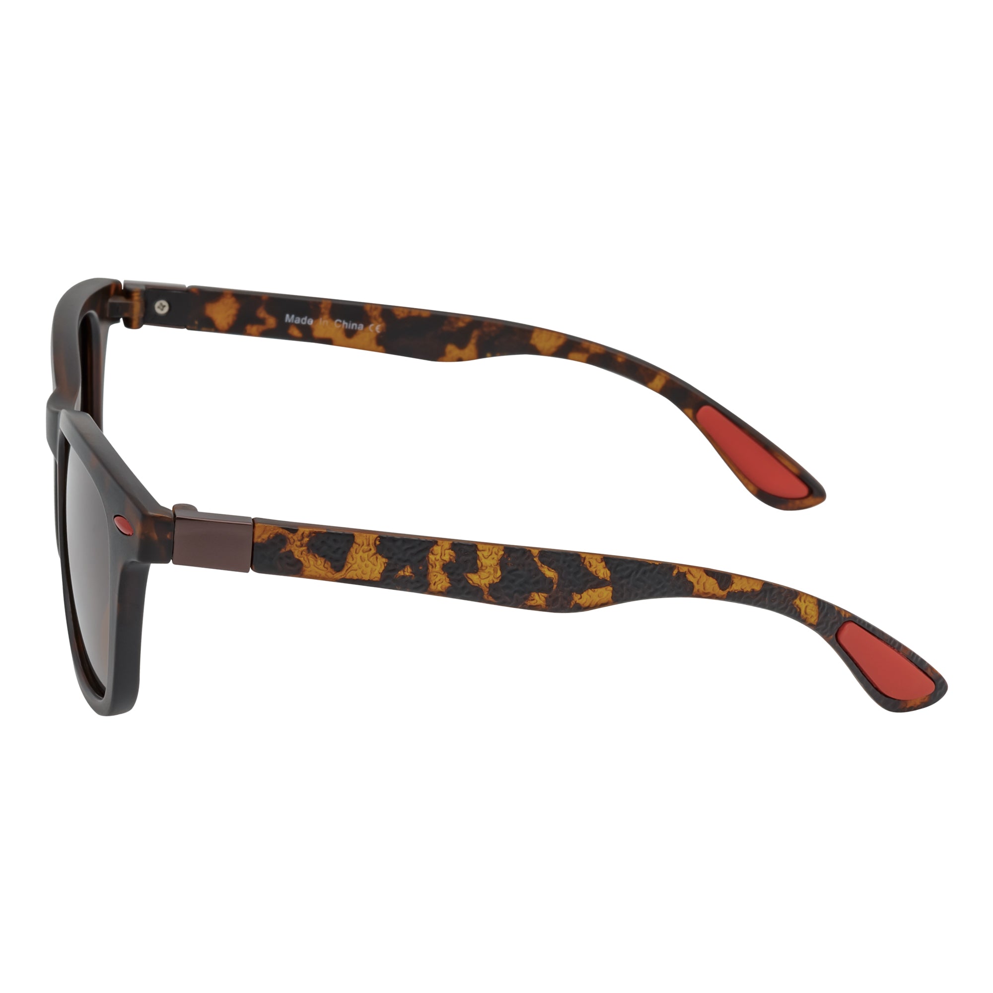WAYSPORT - Polarized Horn Rimmed Matte Brown Sunglasses Brown Lens