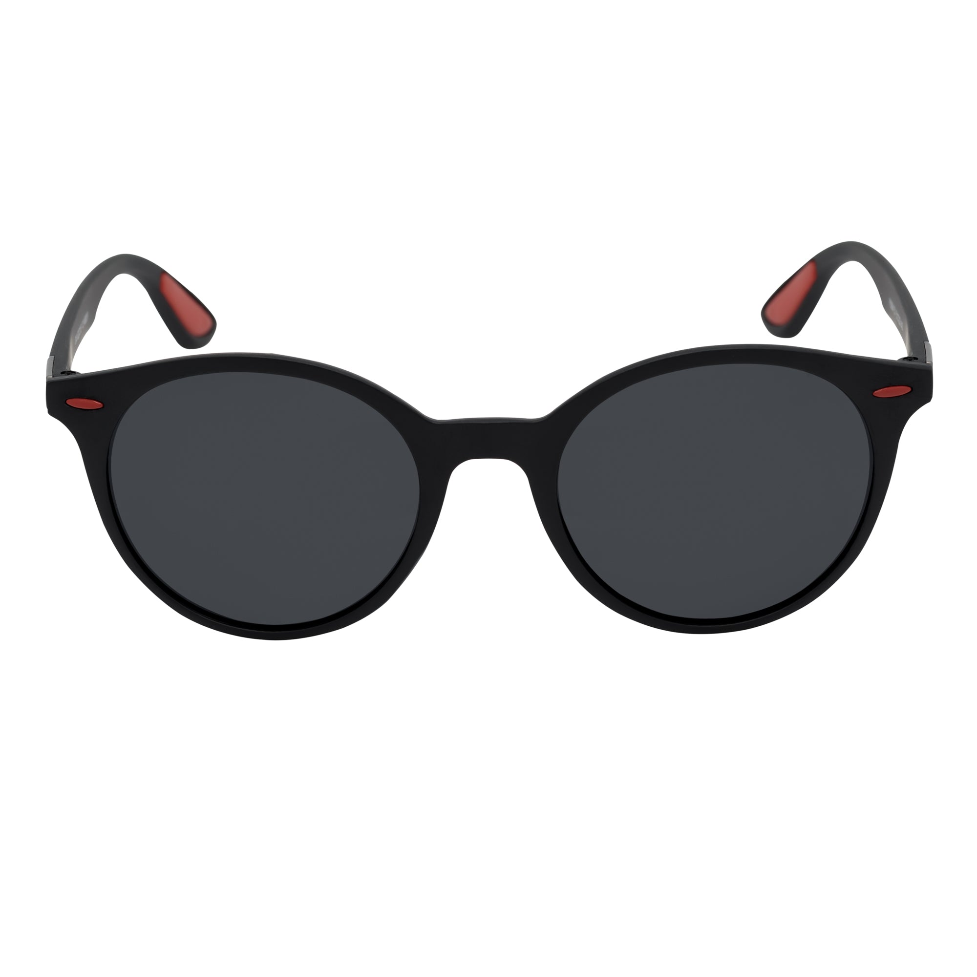 RAYSPORT - Polarized P3 Round Sunglasses Textured Matte Black Smoke Lens