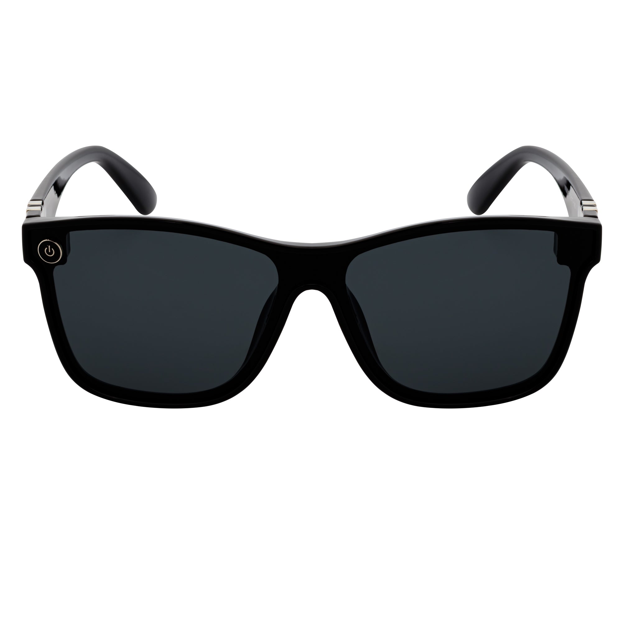 ZENITH - Mono Lens Shield Horn Rimmed Sunglasses Black Smoke