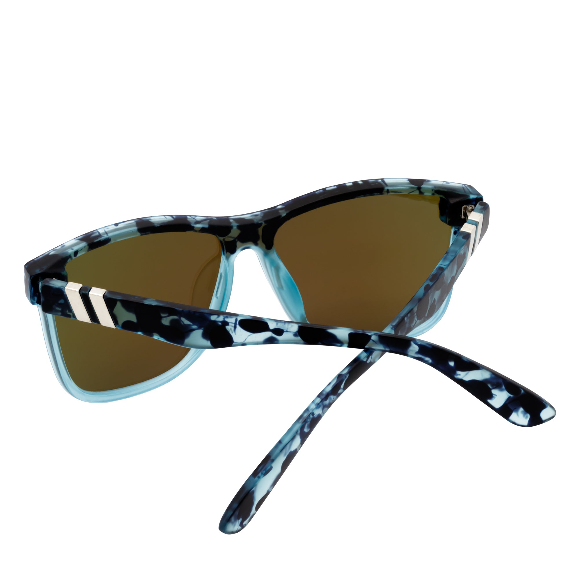 ZENITH - Mono Lens Shield Horn Rimmed Sunglasses Tortoise Blue Mirror