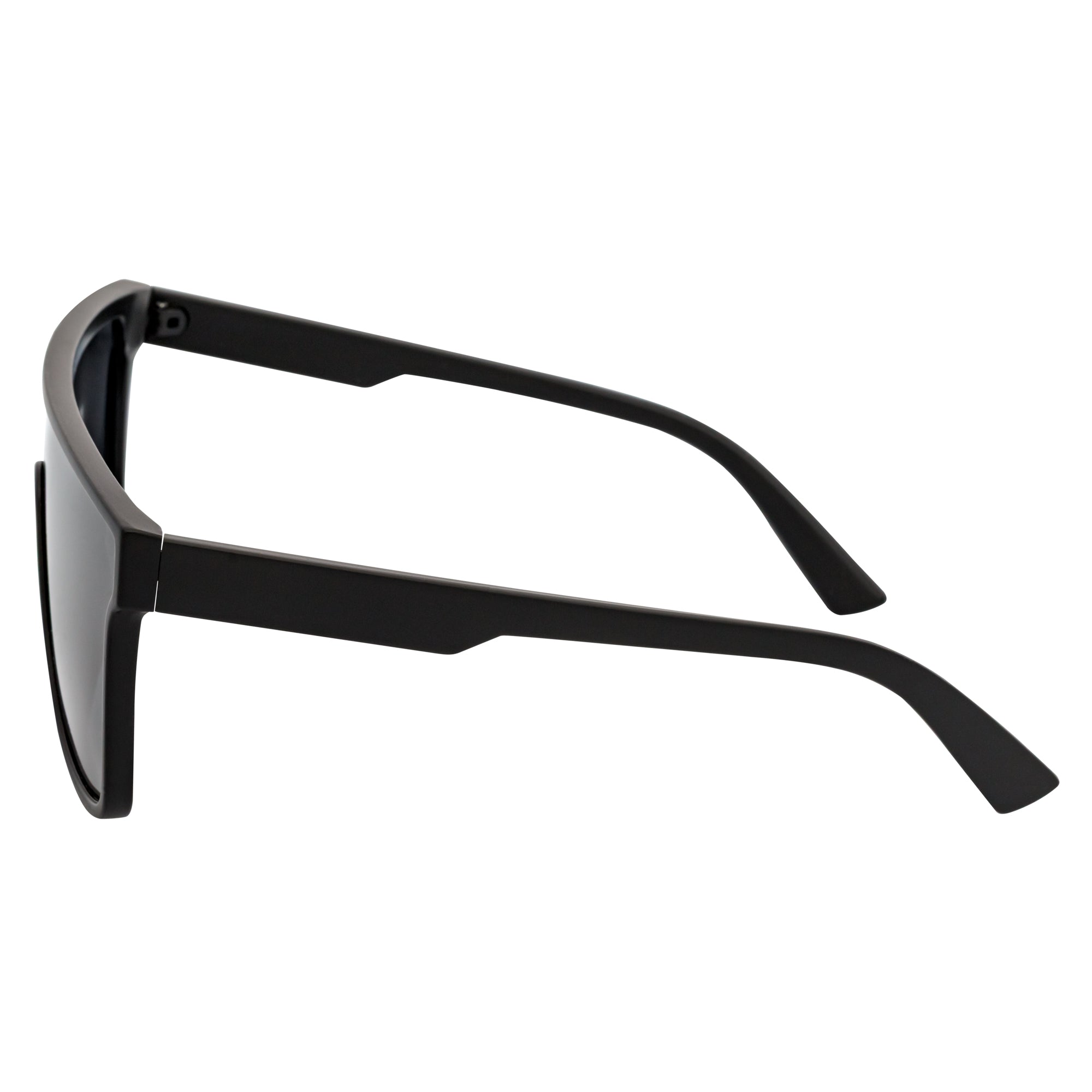 AEON - Square Flat Top Shield Polarized Sunglasses Mono Lens Black Smoke