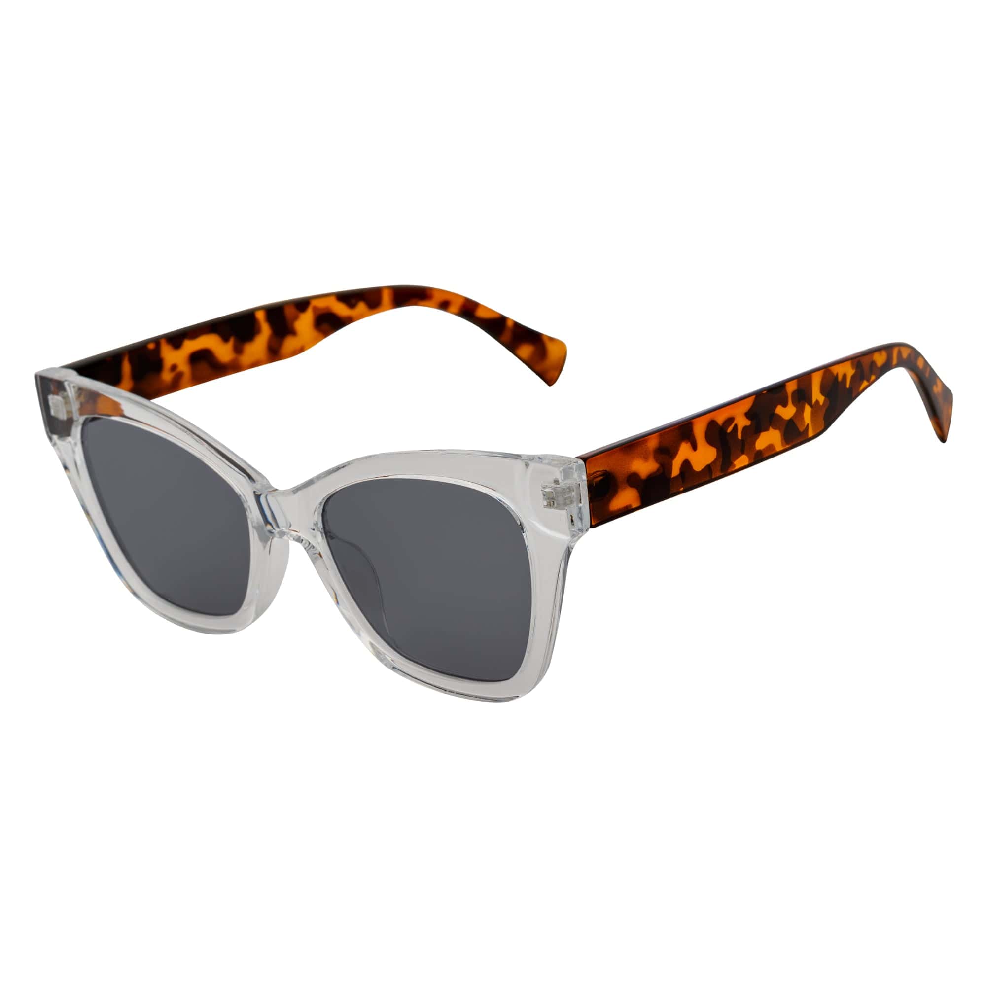 AUDREY - Womens Oversize Mid Century Modern Cat Eye Sunglasses Clear Tortoise - MorspecsM1100-5