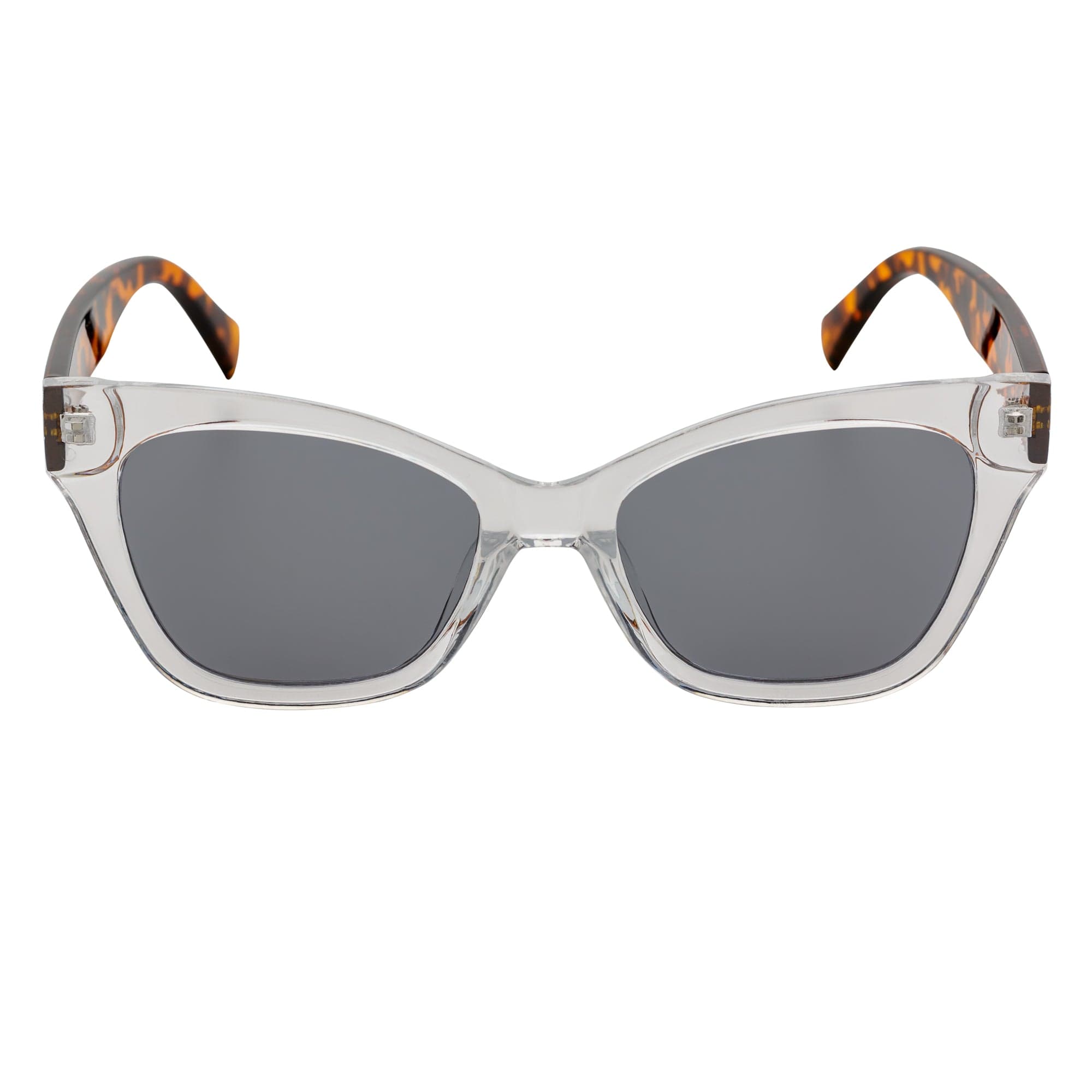 AUDREY - Womens Oversize Mid Century Modern Cat Eye Sunglasses Clear Tortoise