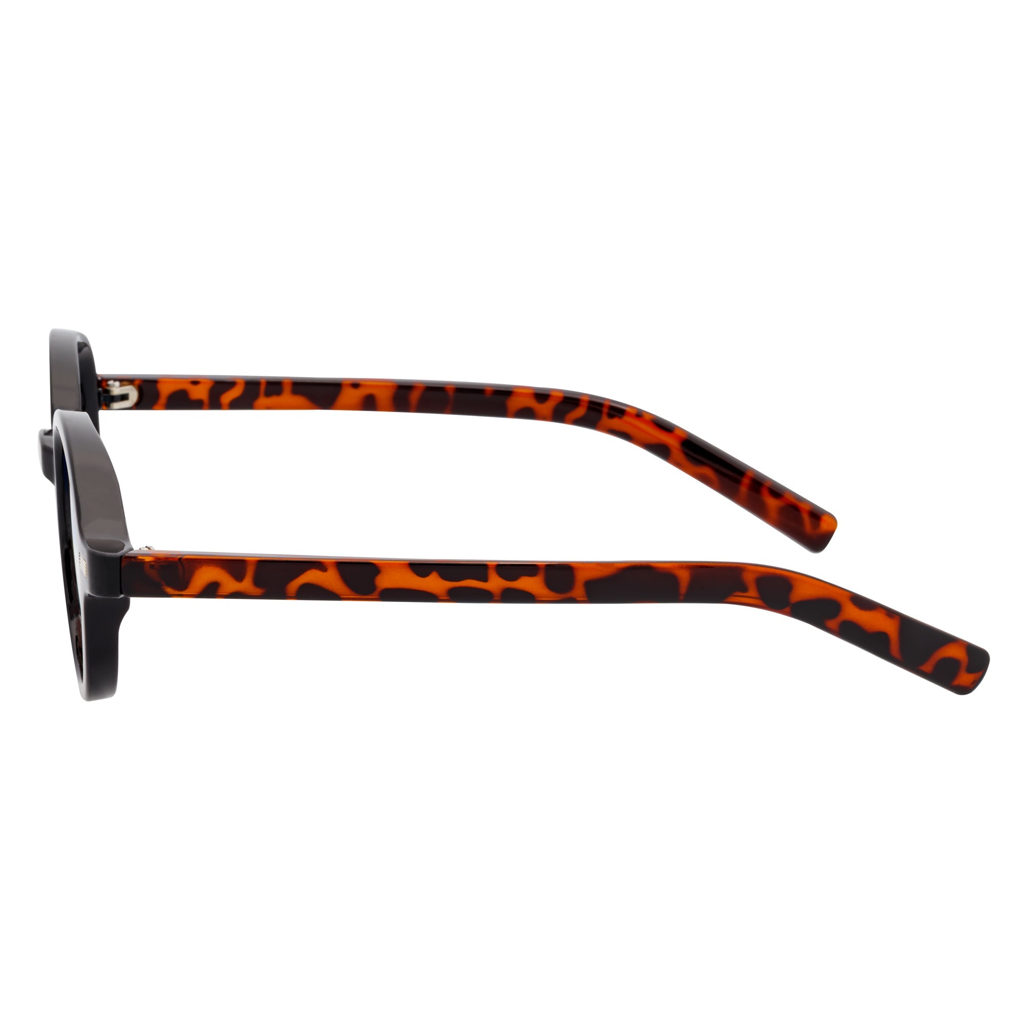 BARON - Small Round Sunglasses Tortoise Blue-Brown Fade