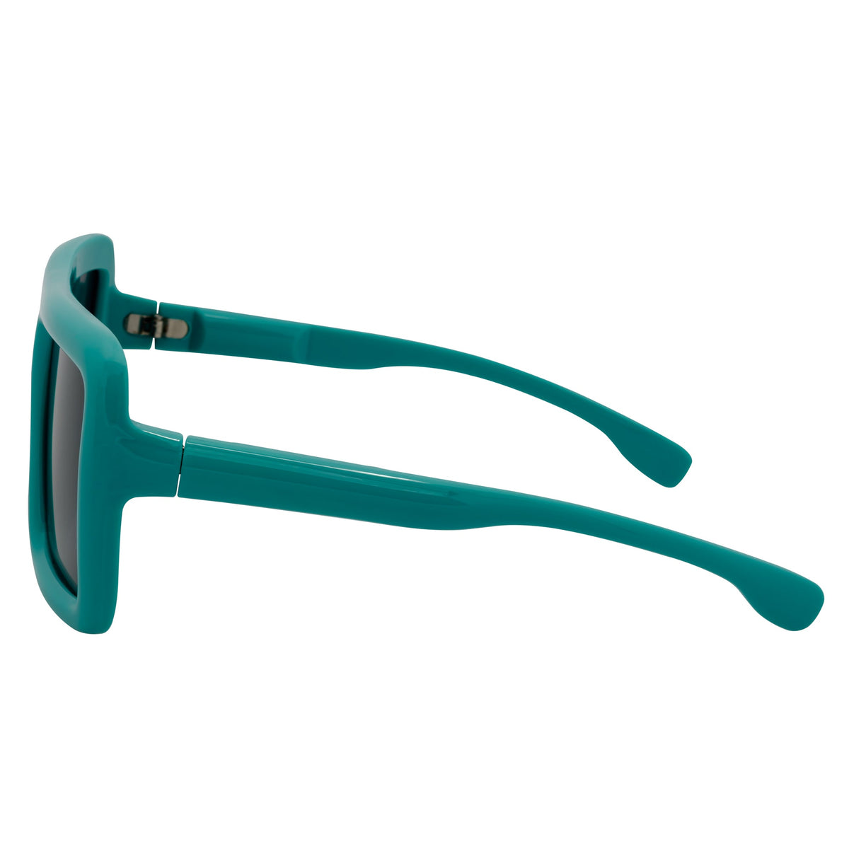 BLOQUE - Oversized Thick Flat Top Square Sunglasses Green Smoke