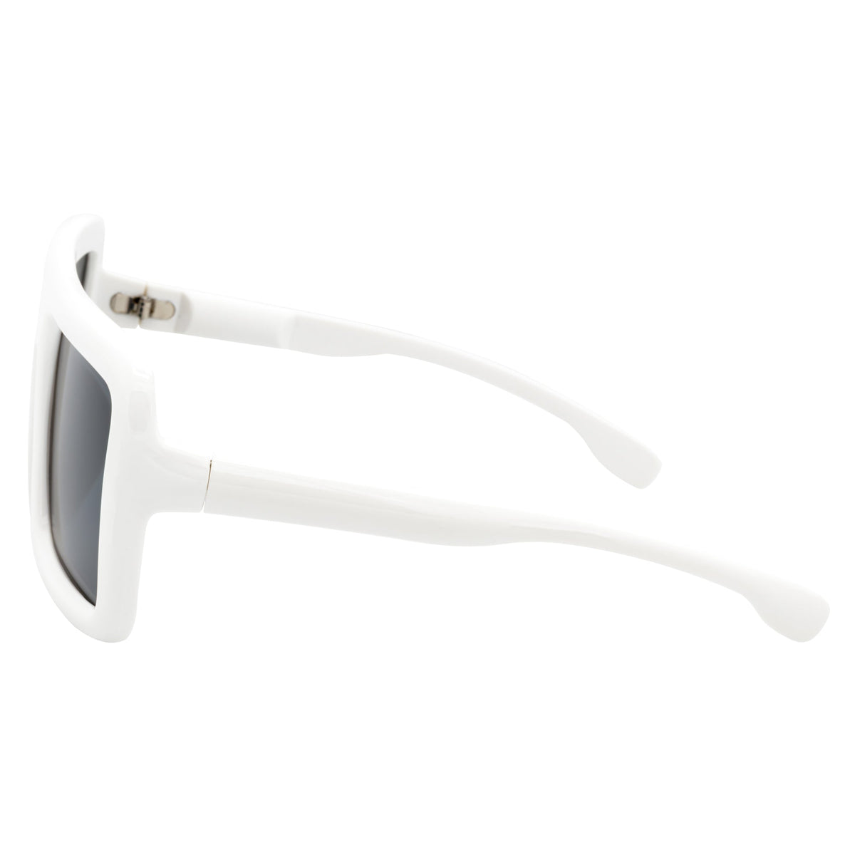 BLOQUE - Oversized Thick Flat Top Square Sunglasses White Smoke