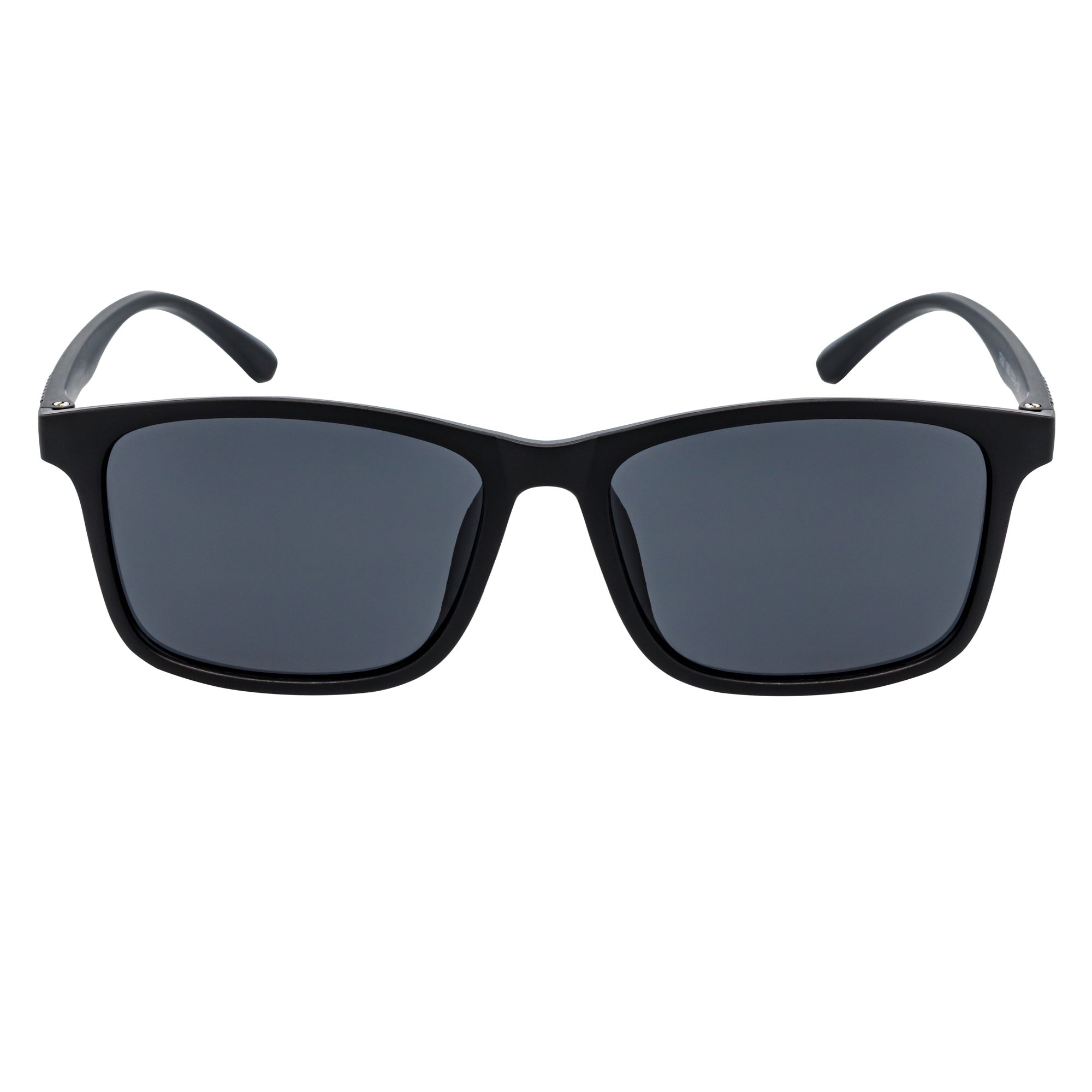 COMMUTER - Modern Polarized Horn Rimmed Matte Black Sunglasses Smoke