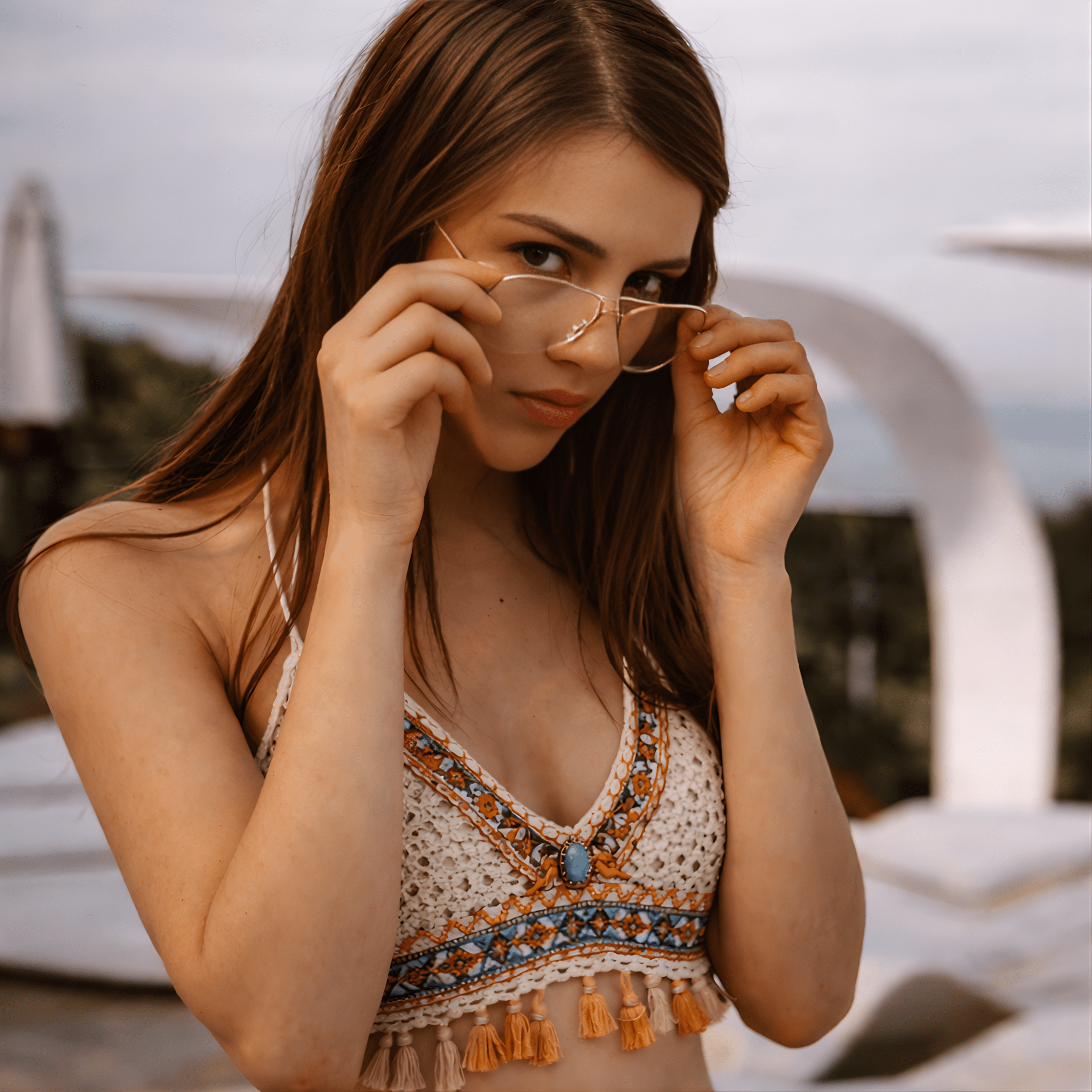 COOPER - Large Metal Aviator Blue Light Glasses Gold Clear Lens Glasses 54mm