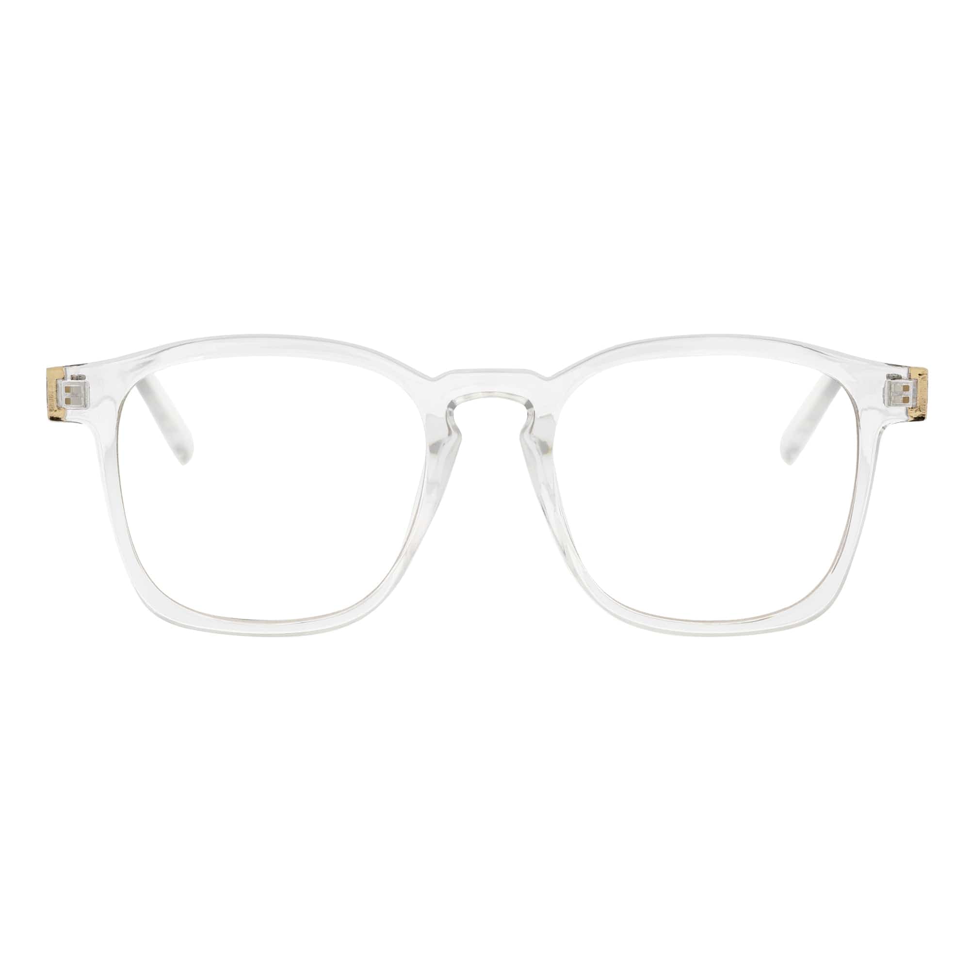 DENMARK - Square Horn Rimmed Blue Light Glasses Clear Clear Lens