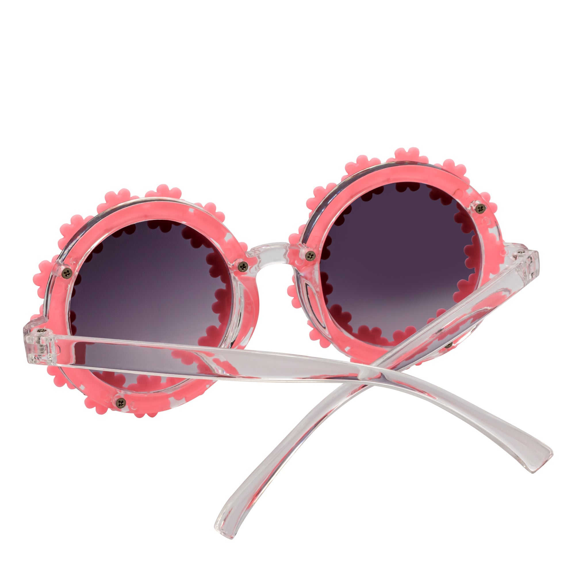 FLOWER LEI - Kids Small Round Flower Sunglasses Pink Lavender