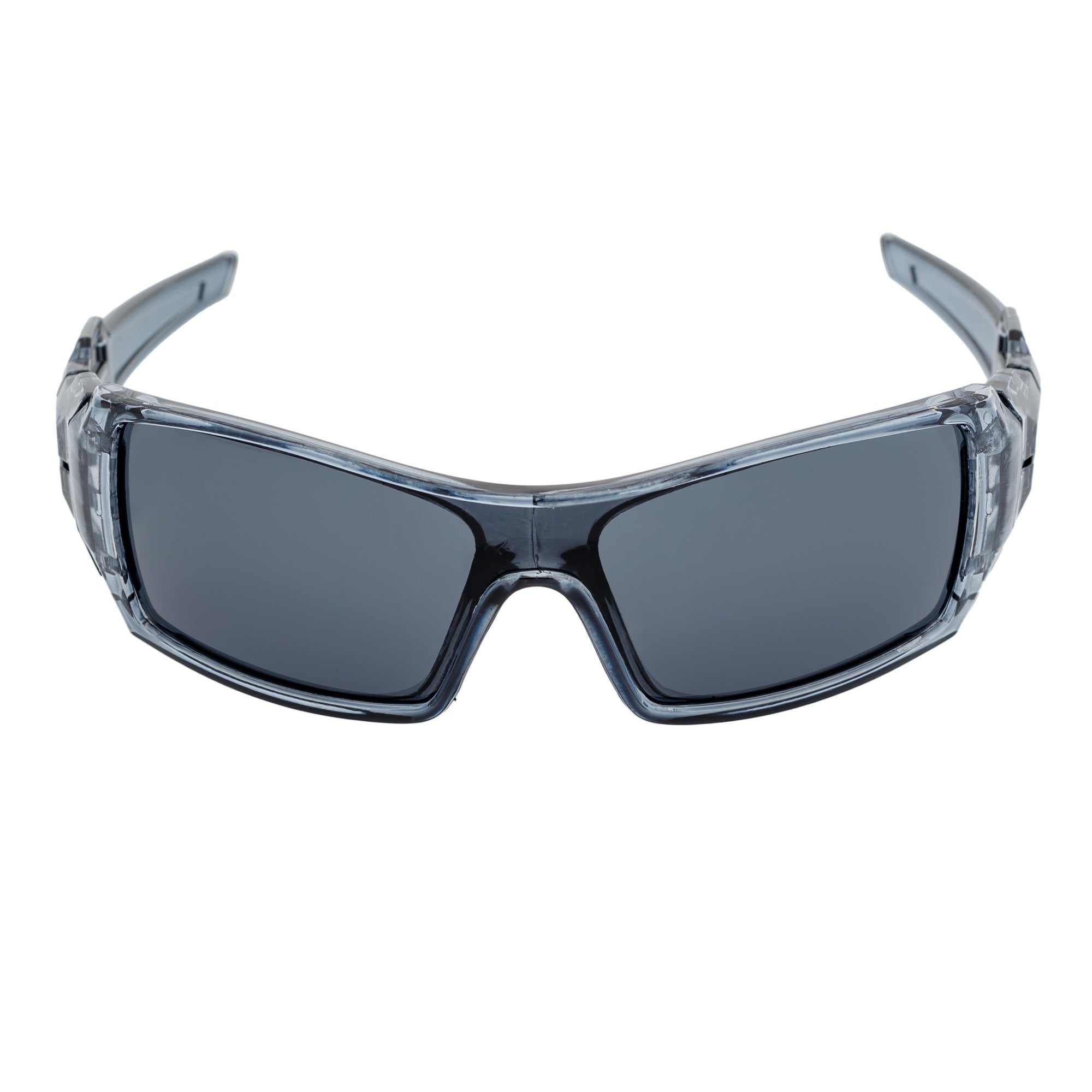 FUEL - Modern Sports Wraparound Single Lens Sunglasses Clear Gray Smoke Lens