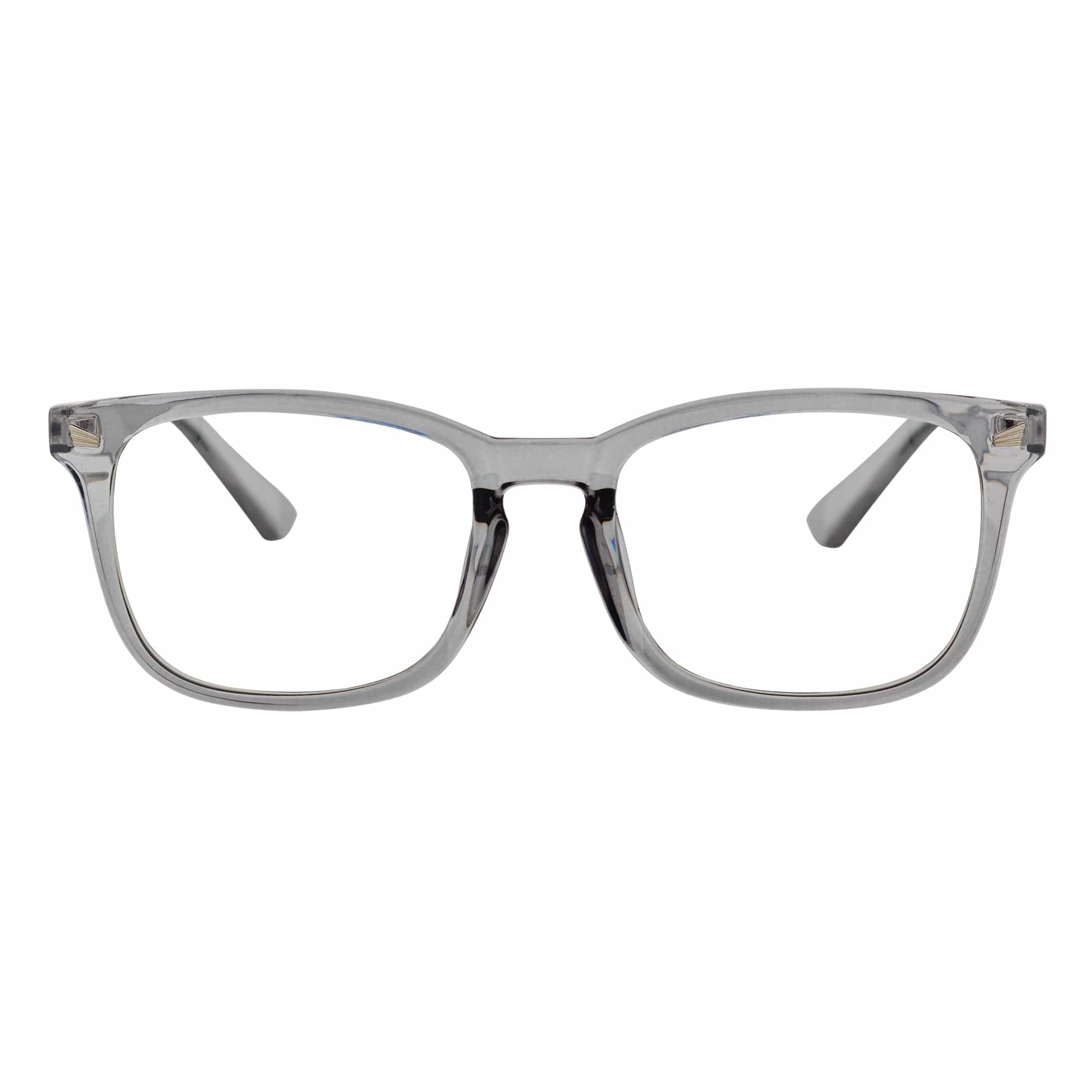 HARPER - Classic Horn Rimmed Blue Light Glasses Clear Gray Clear Lens