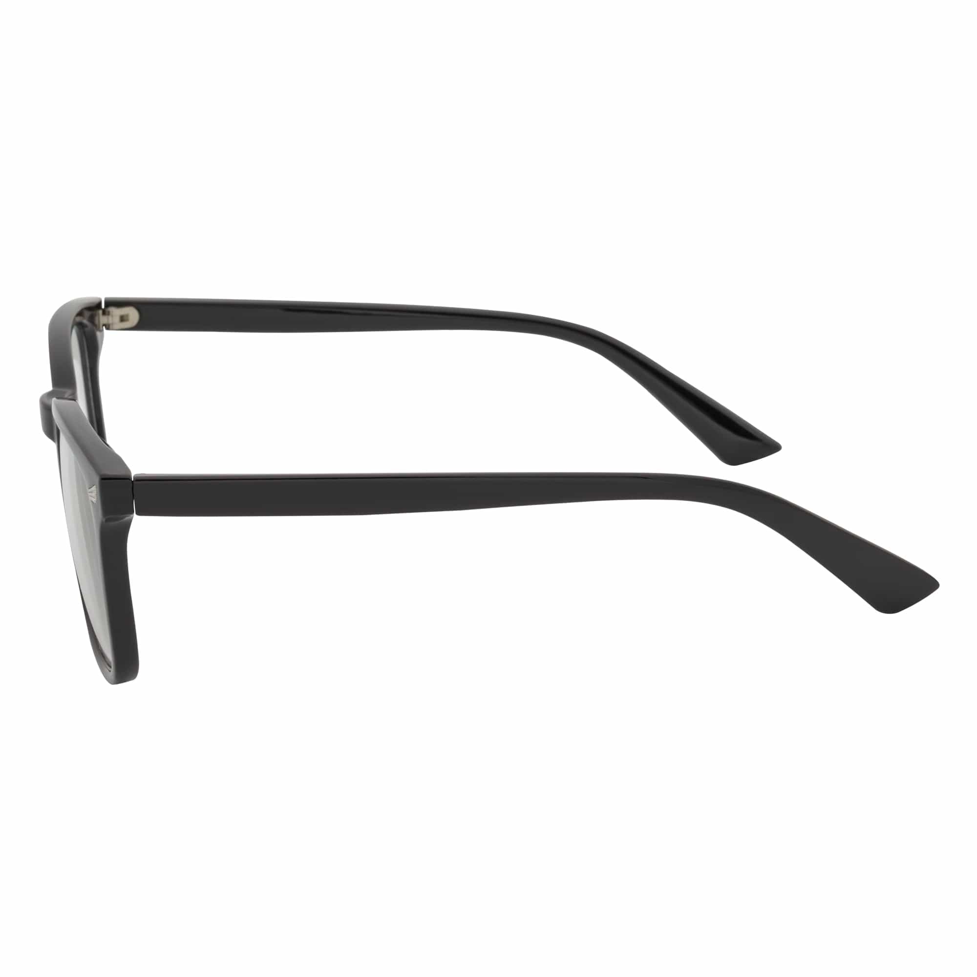 HARPER - Classic Horn Rimmed Blue Light Glasses Shiny Black Clear Lens