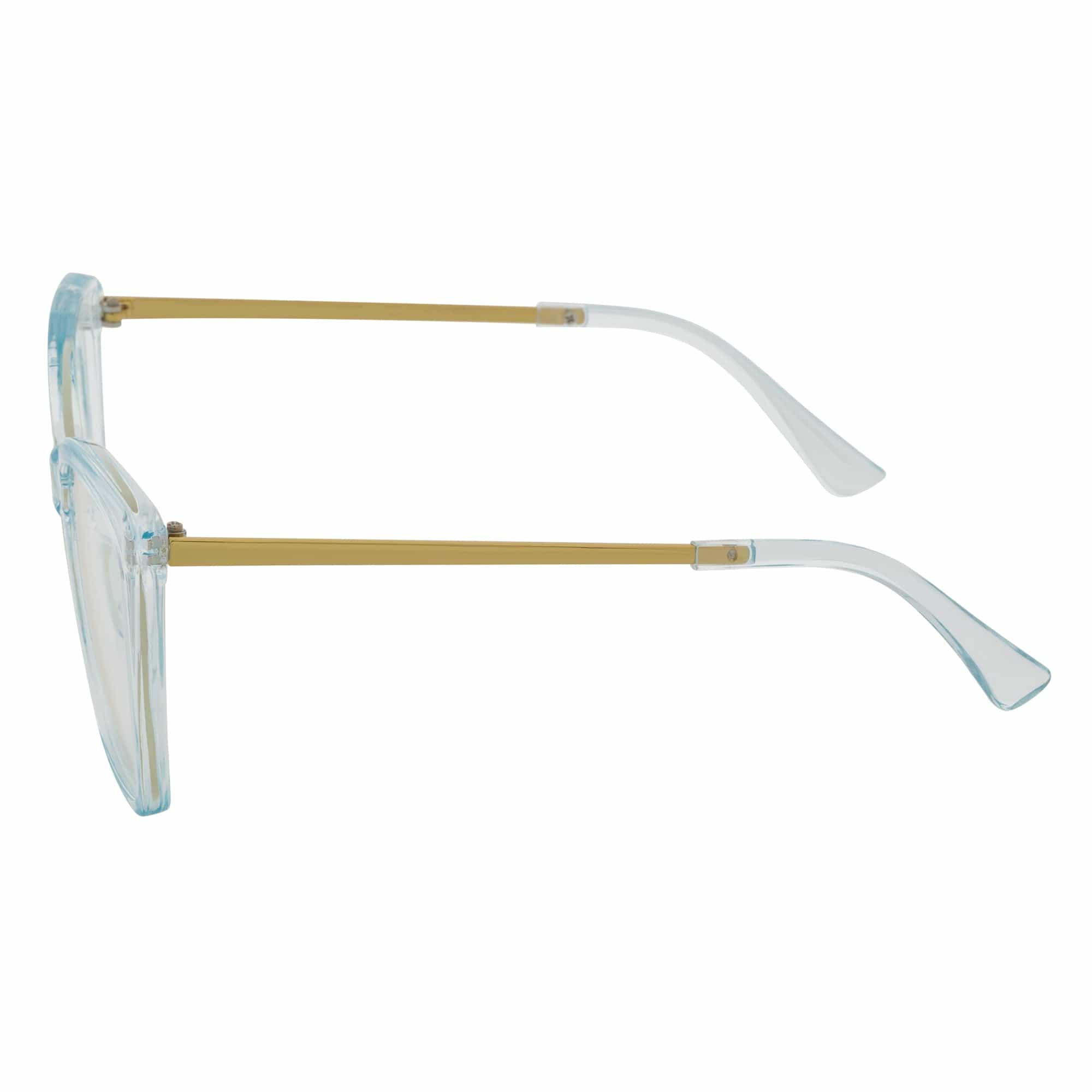KATE - Oversize Womens Cat Eye Blue Light Glasses Clear Blue Clear Lens - MorspecsM1110-4