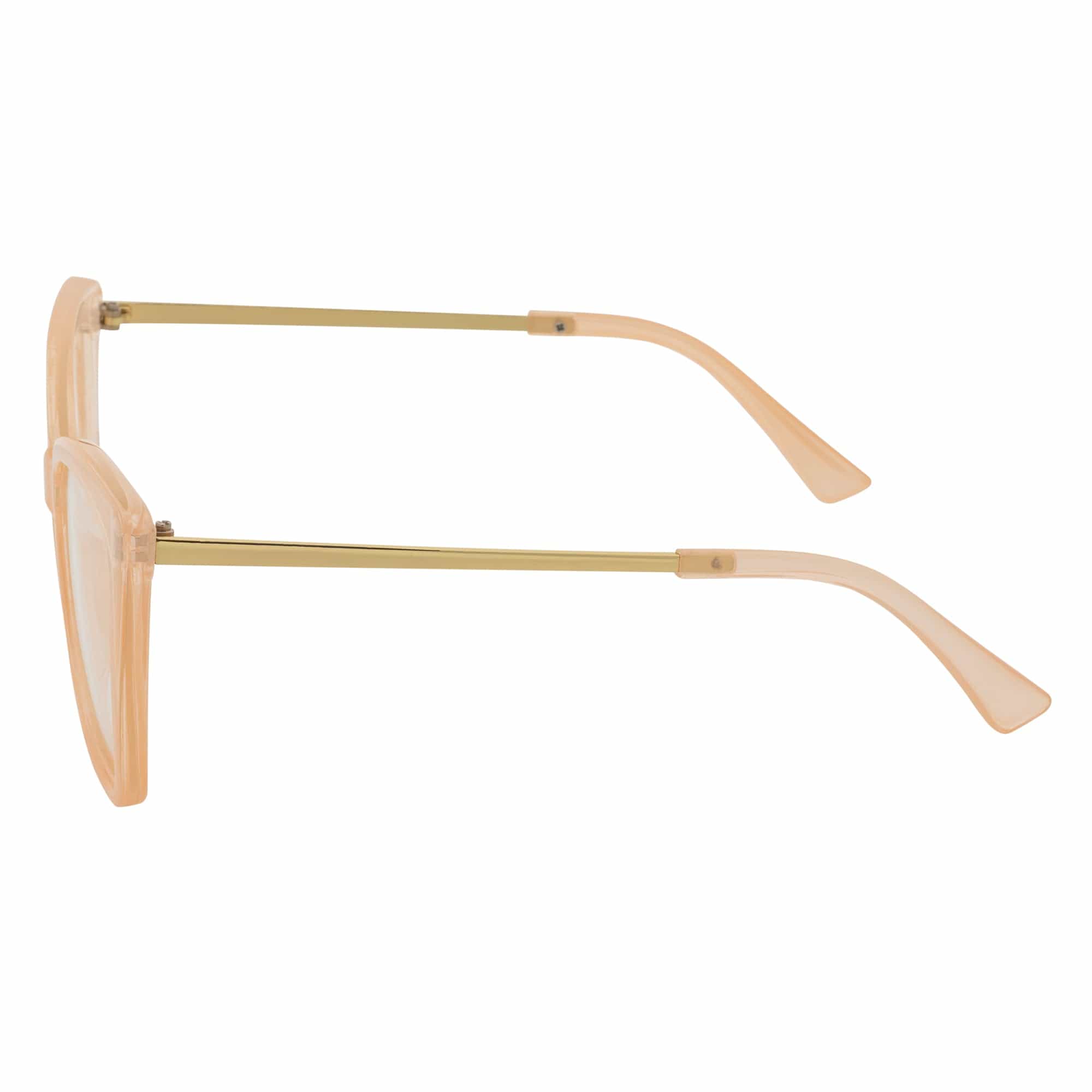 KATE - Oversize Womens Cat Eye Blue Light Glasses Clear Peach Clear Lens