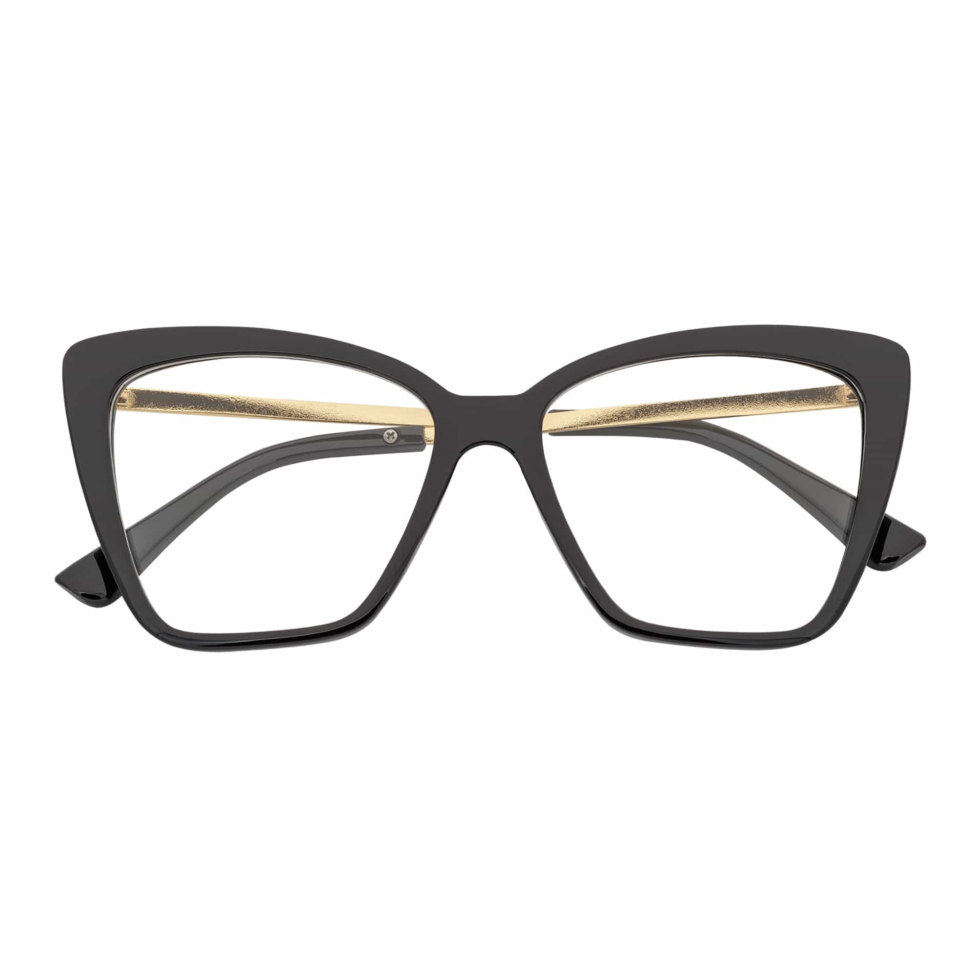 KATE - Oversize Womens Cat Eye Blue Light Glasses Gloss Black Clear Lens