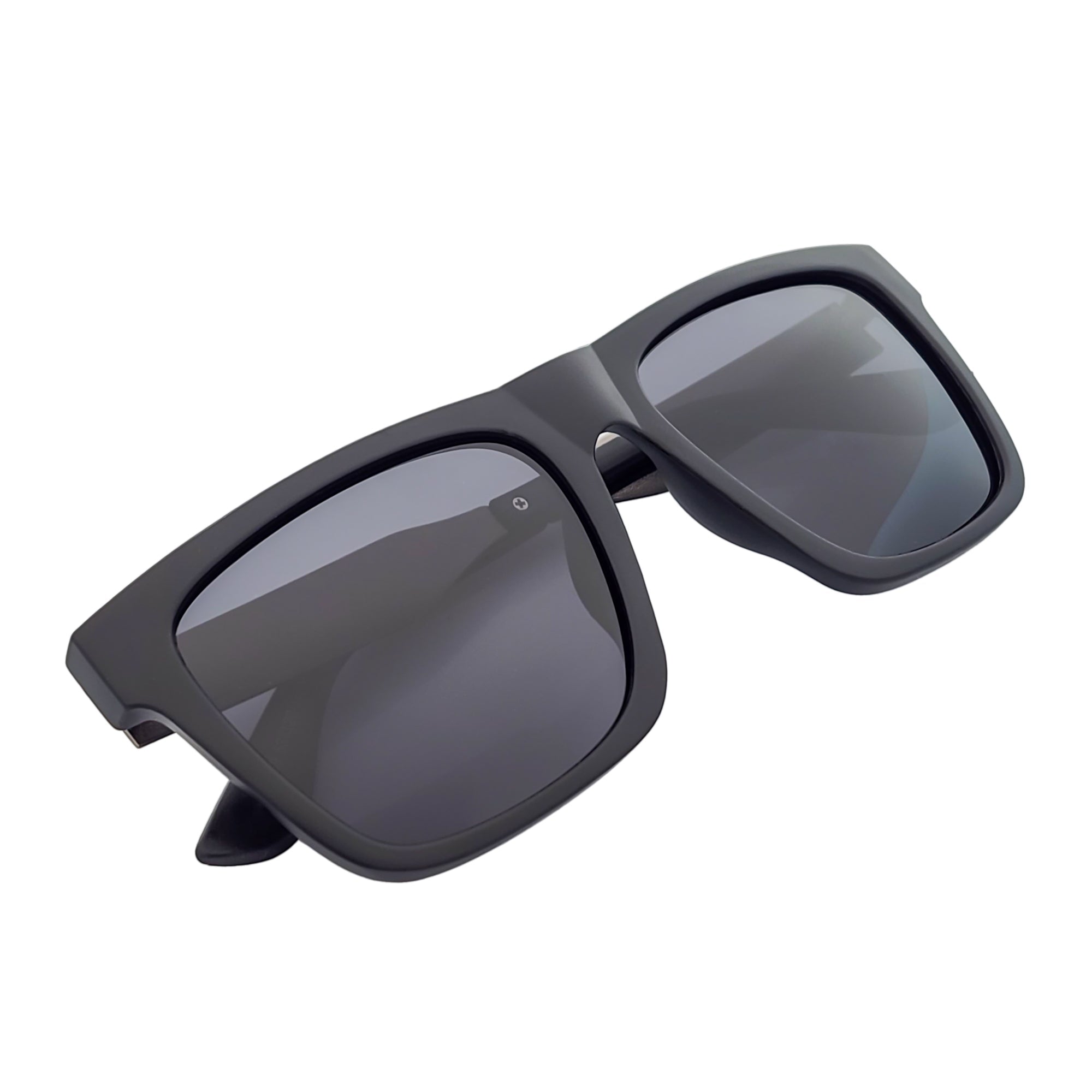 KODA - Polarized Oversize Square Matte Black Sunglasses Dark Smoke Lens