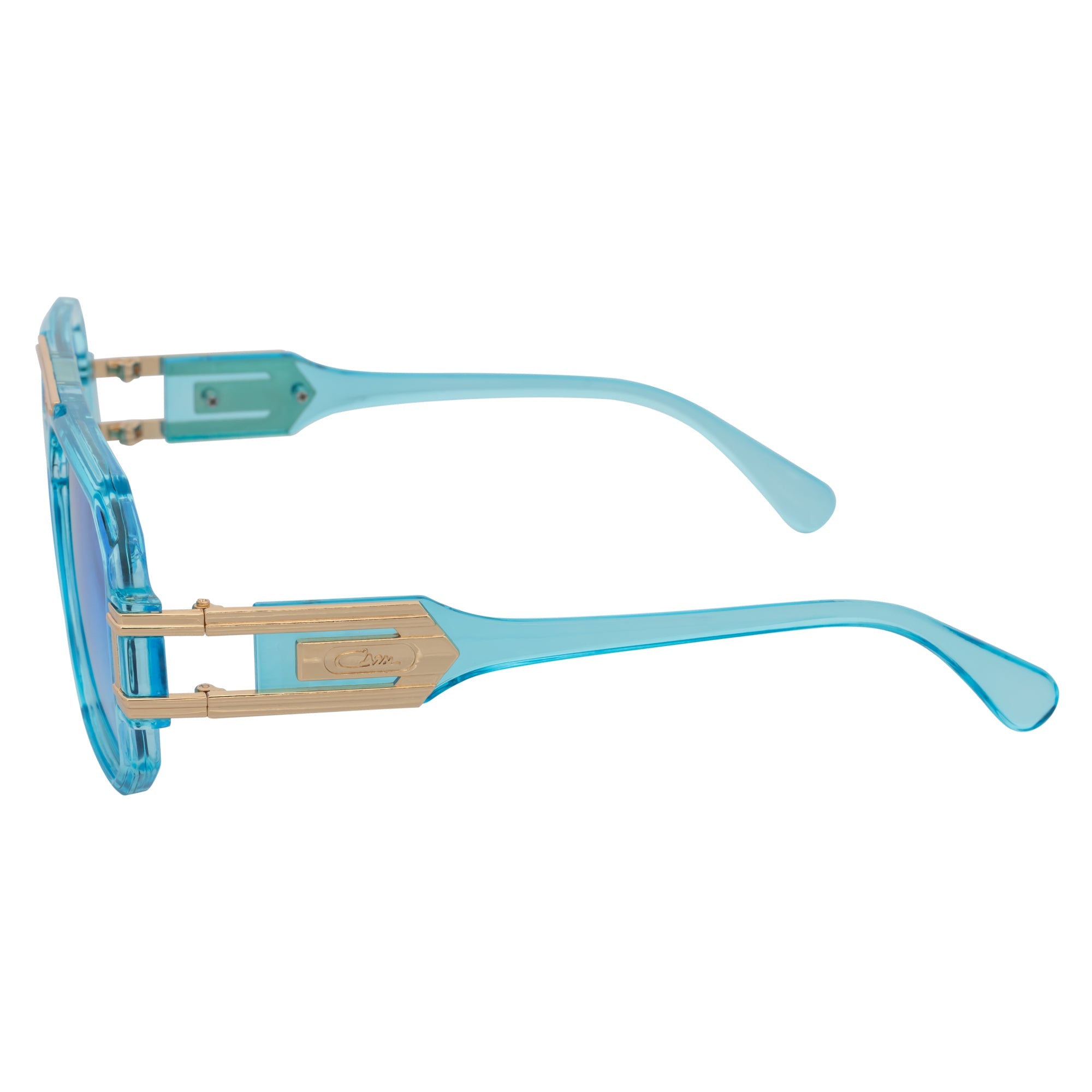 LEGEND - Retro Flat Top Square Blue Sunglasses Clear Blue - Fade Lens