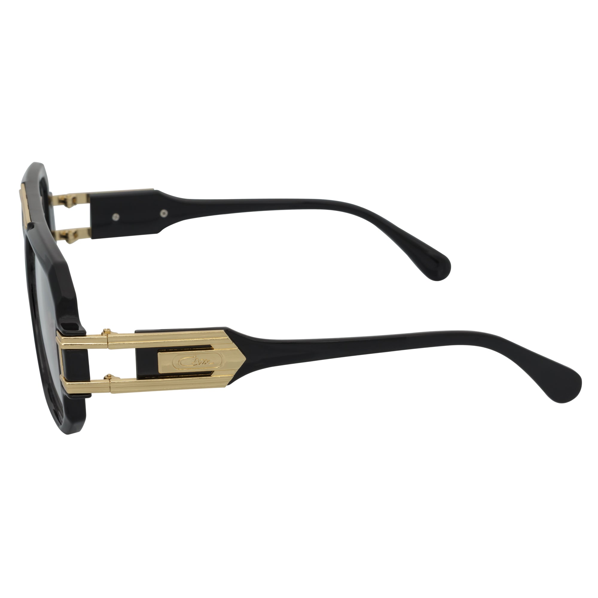 LEGEND - Retro Flat Top Square Sunglasses Black Clear Blue Light Lens