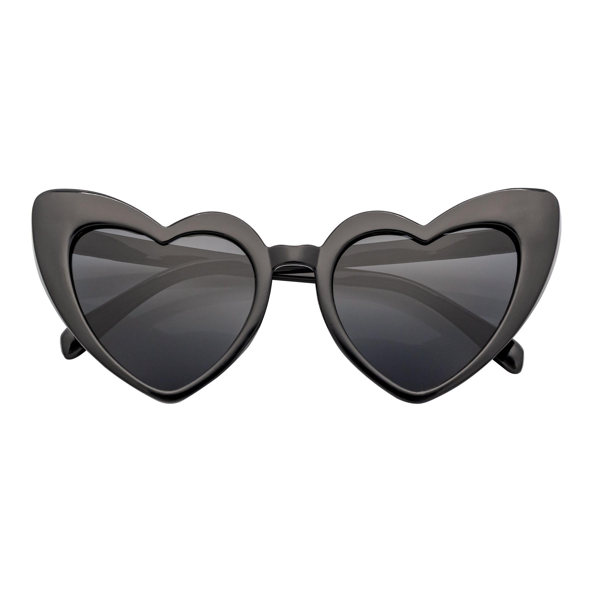 LITTLEHEART - Kids Girls Small Heart Shaped Sunglasses Black Smoke