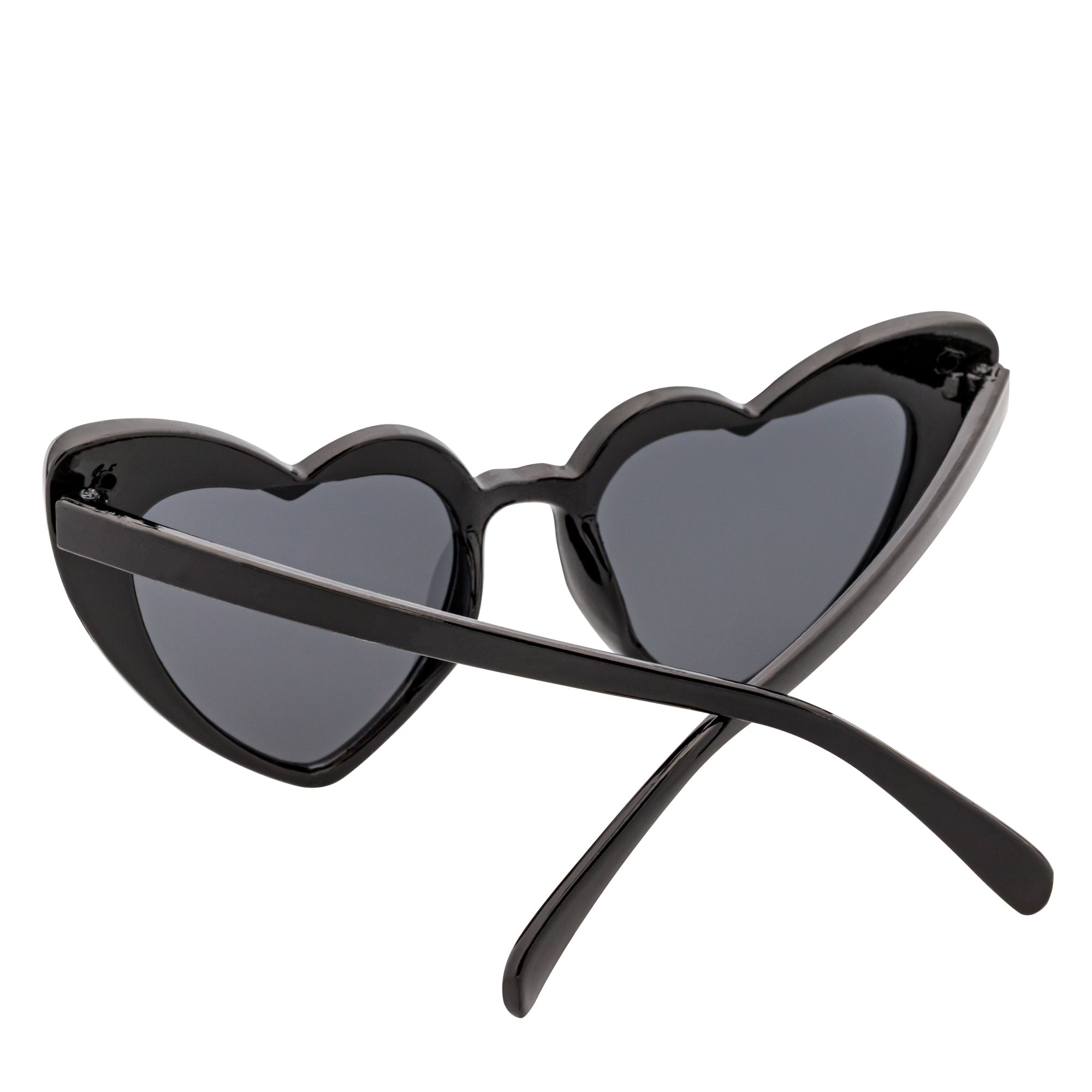 LITTLEHEART - Kids Girls Small Heart Shaped Sunglasses Black Smoke