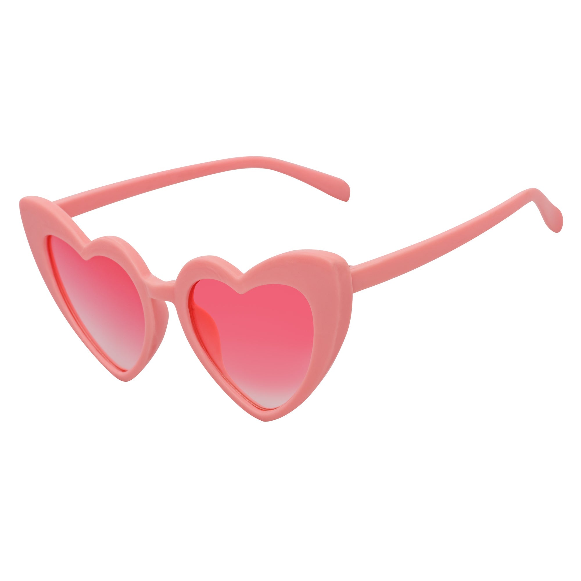 LITTLEHEART - Kids Girls Small Heart Shaped Sunglasses Pink Pink Lens