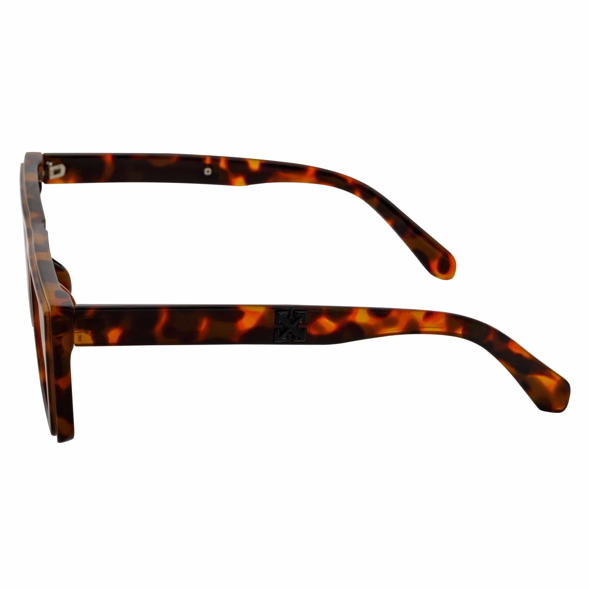 LOWKEY - Small Flat Top Rectangle Square Frame Sunglasses Tortoise Brown