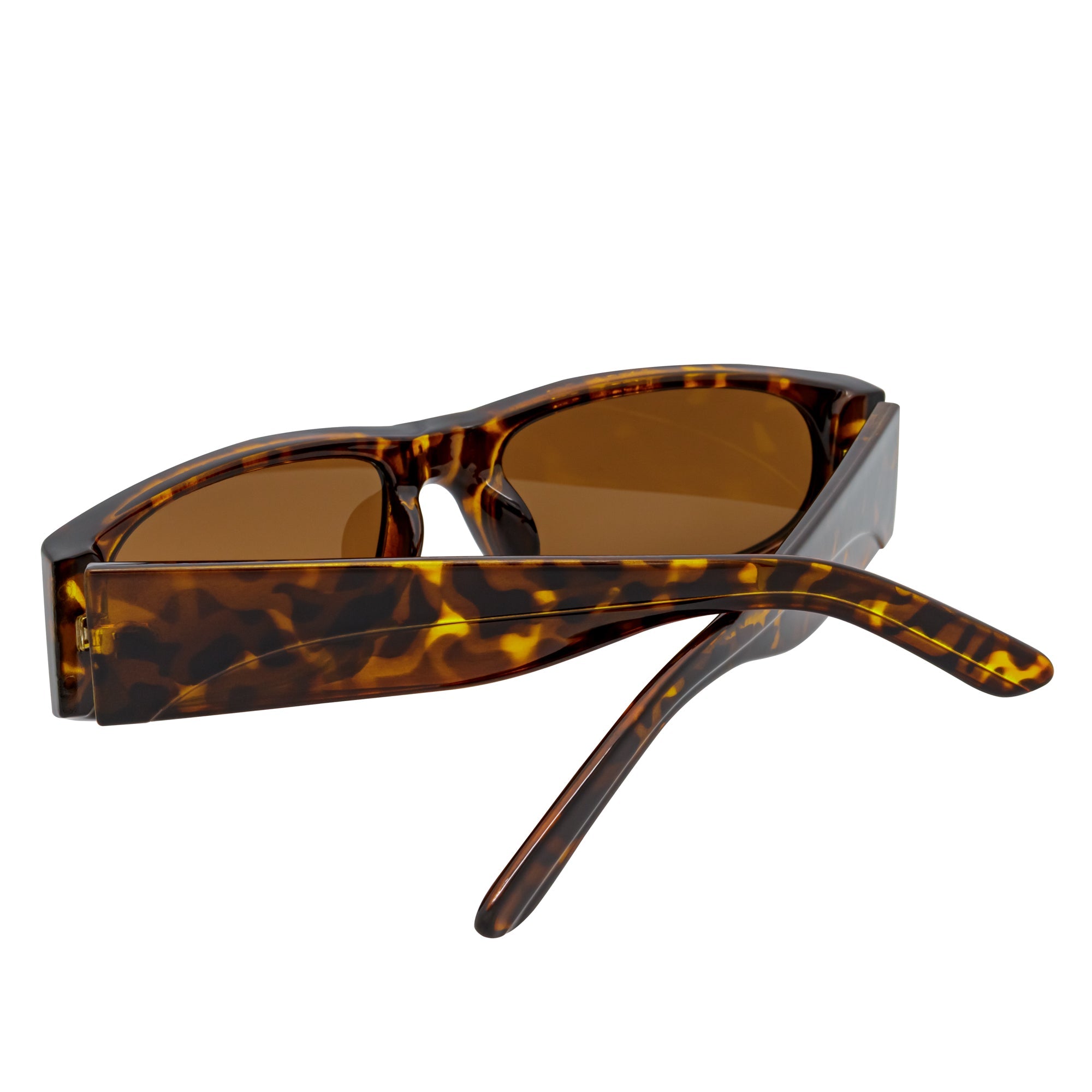 MILO - Thick Small Rectangle Sunglasses Tortoise Brown