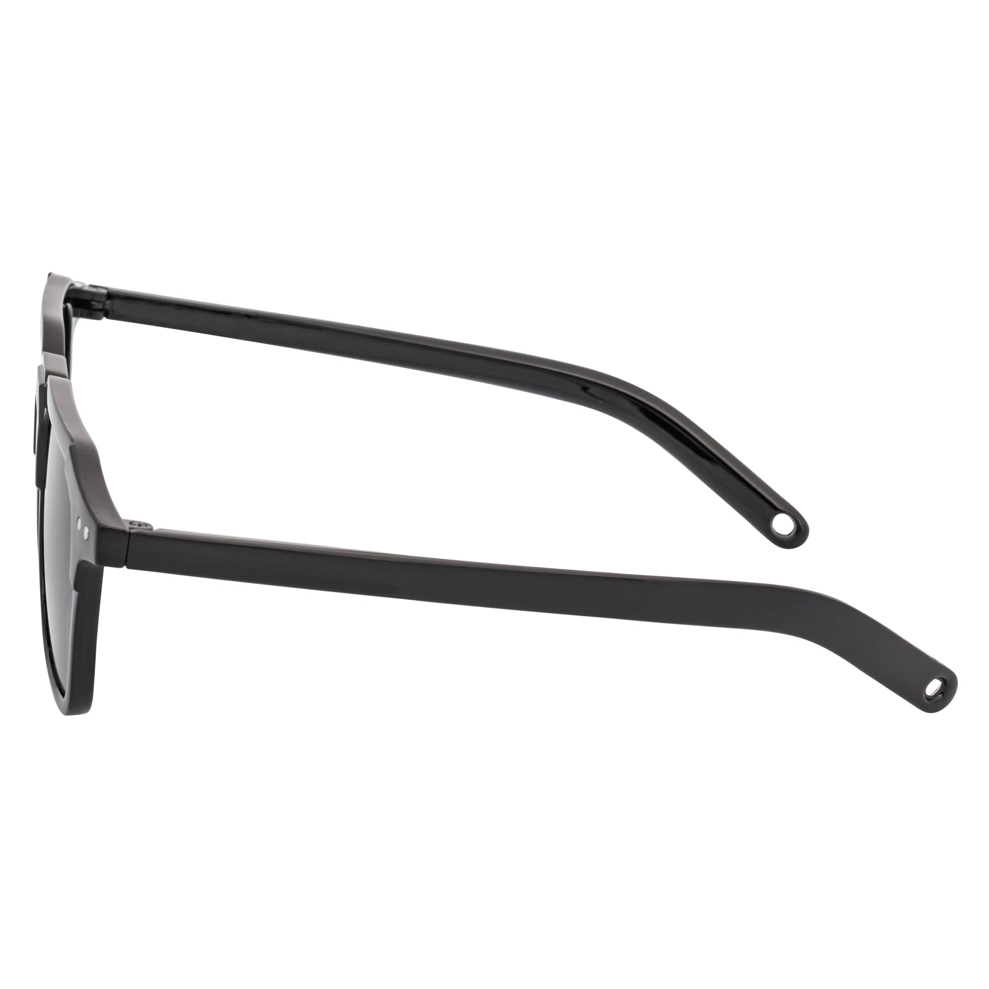 MISSONI - Keyhole Bridge Square Horn Rimmed Black Sunglasses Smoke Lens