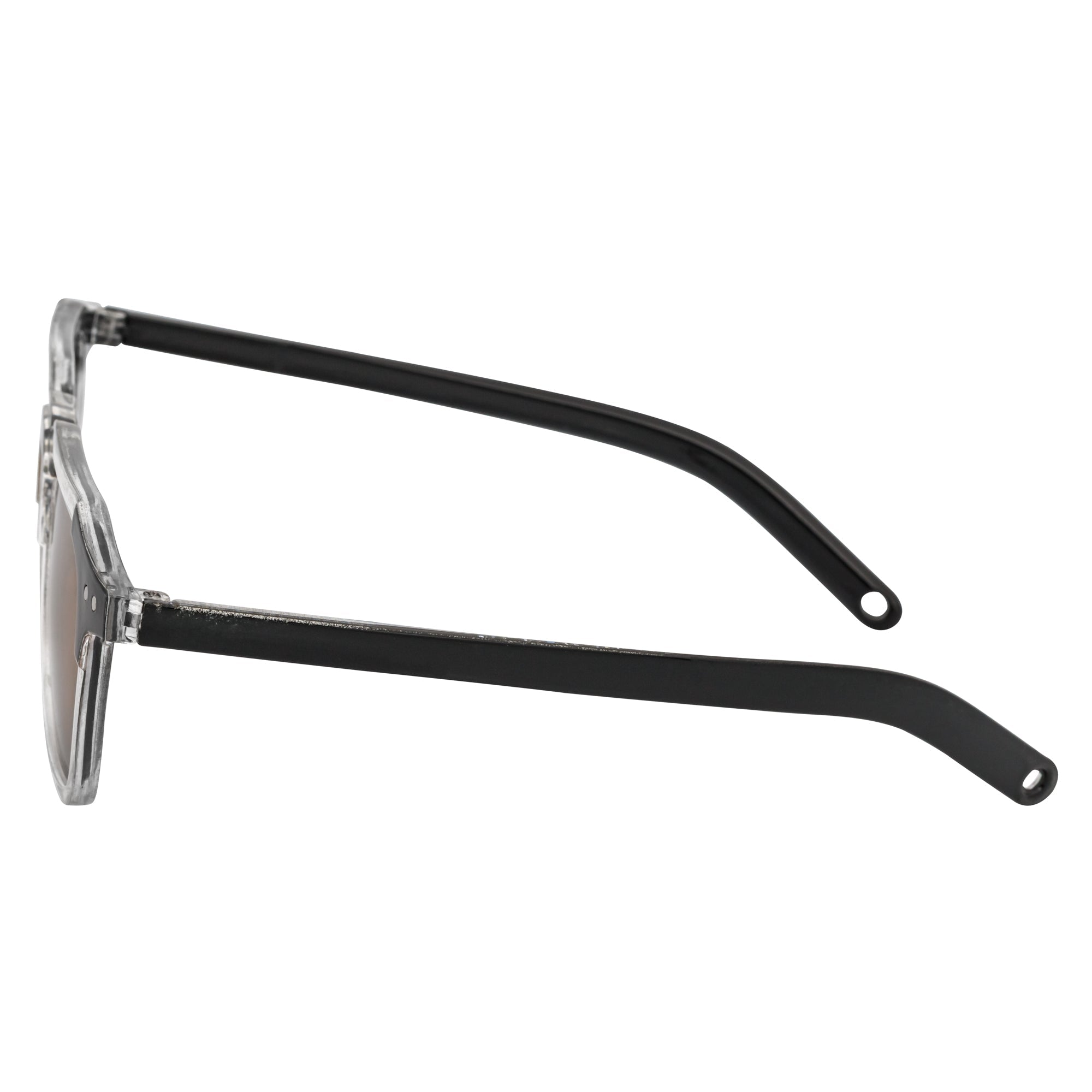 MISSONI - Two - Tone Square Horn Rimmed Black - Clear Sunglasses Brown Lens