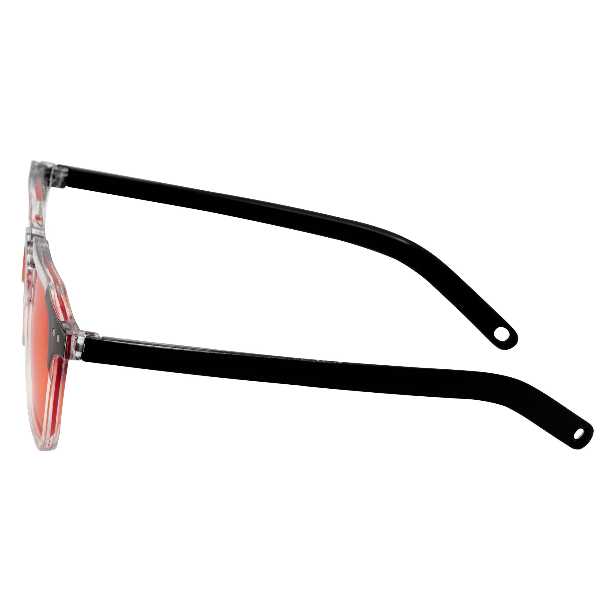 MISSONI - Two - Tone Square Horn Rimmed Sunglasses Black - Clear Red Tint