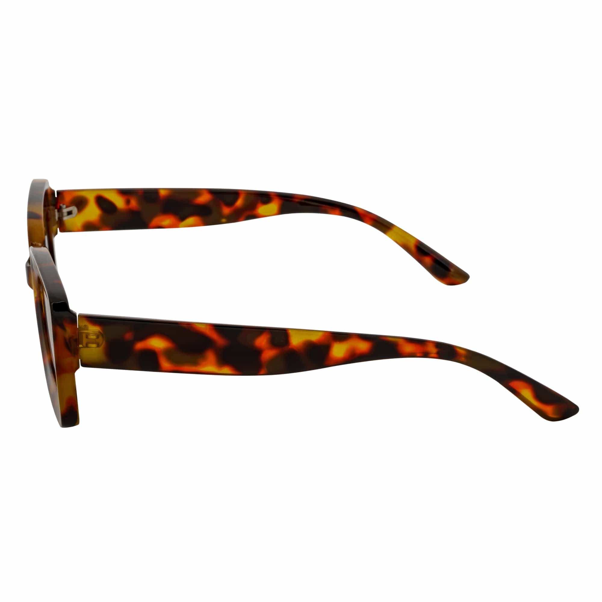 MOD - Small Thick Rectangle Retro 90s Style Sunglasses Tortoise Brown Tint