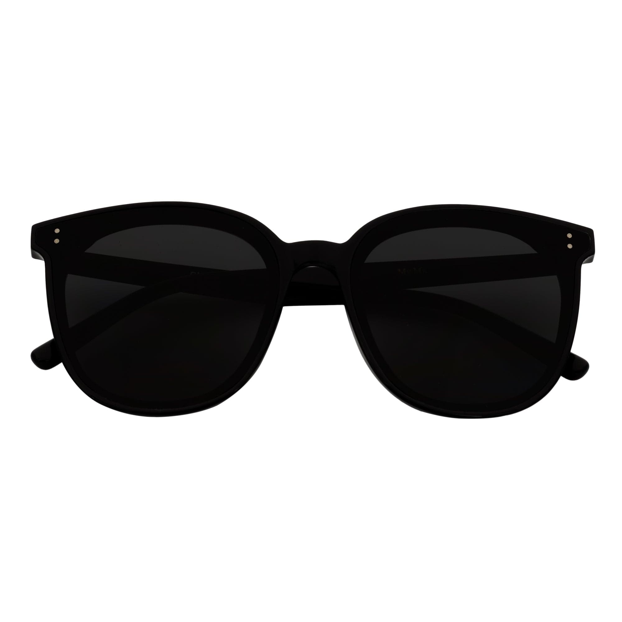 CIARA - Polarized Womens Oversize 2 Pin Cat Eye Sunglasses Black Smoke