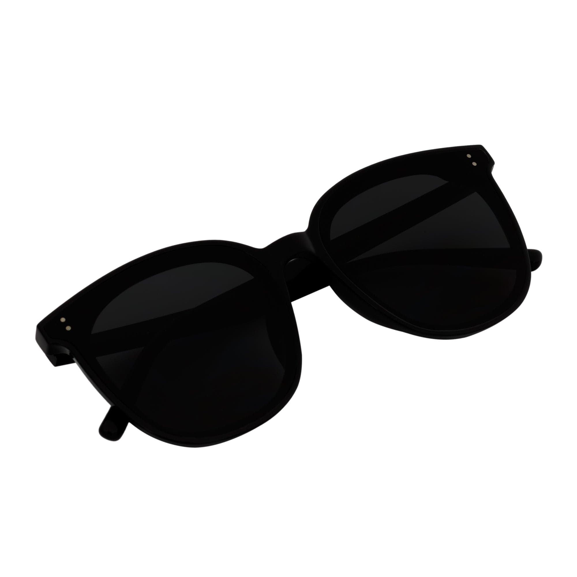 CIARA - Polarized Womens Oversize 2 Pin Cat Eye Sunglasses Black Smoke