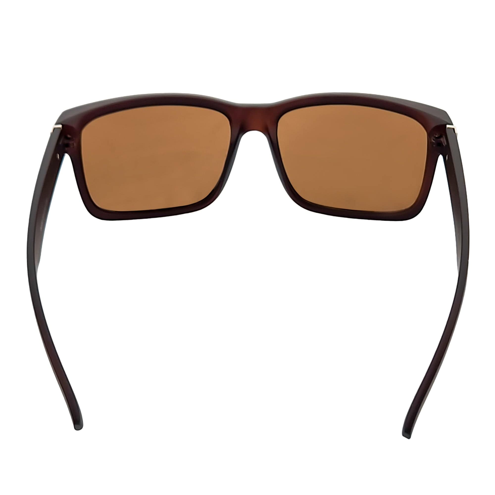 ENZO - Modern Sports Thick Square Sunglasses Frost Brown Brown Tint
