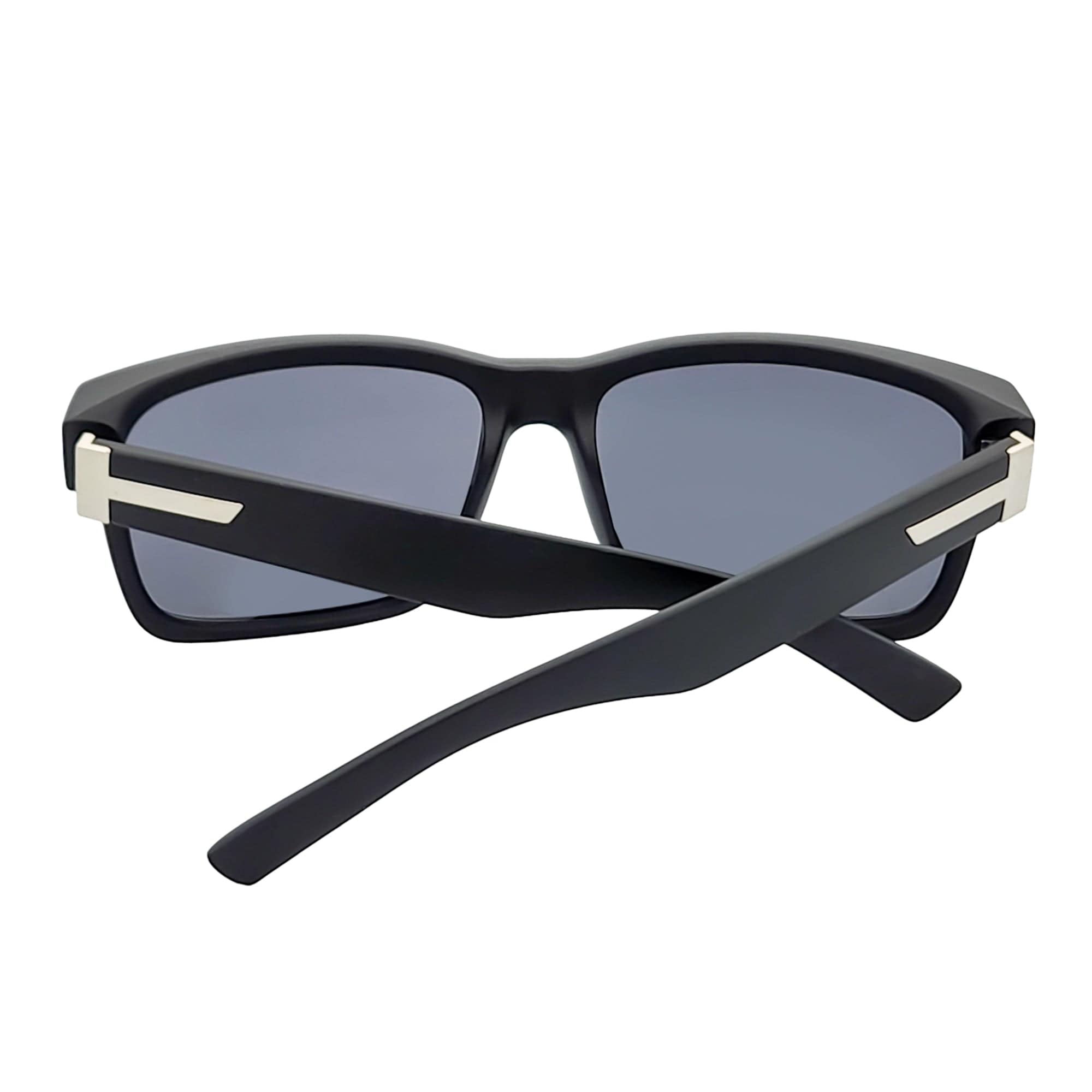 ENZO - Modern Sports Thick Square Sunglasses Matte Black Smoke - MorspecsM1005-1