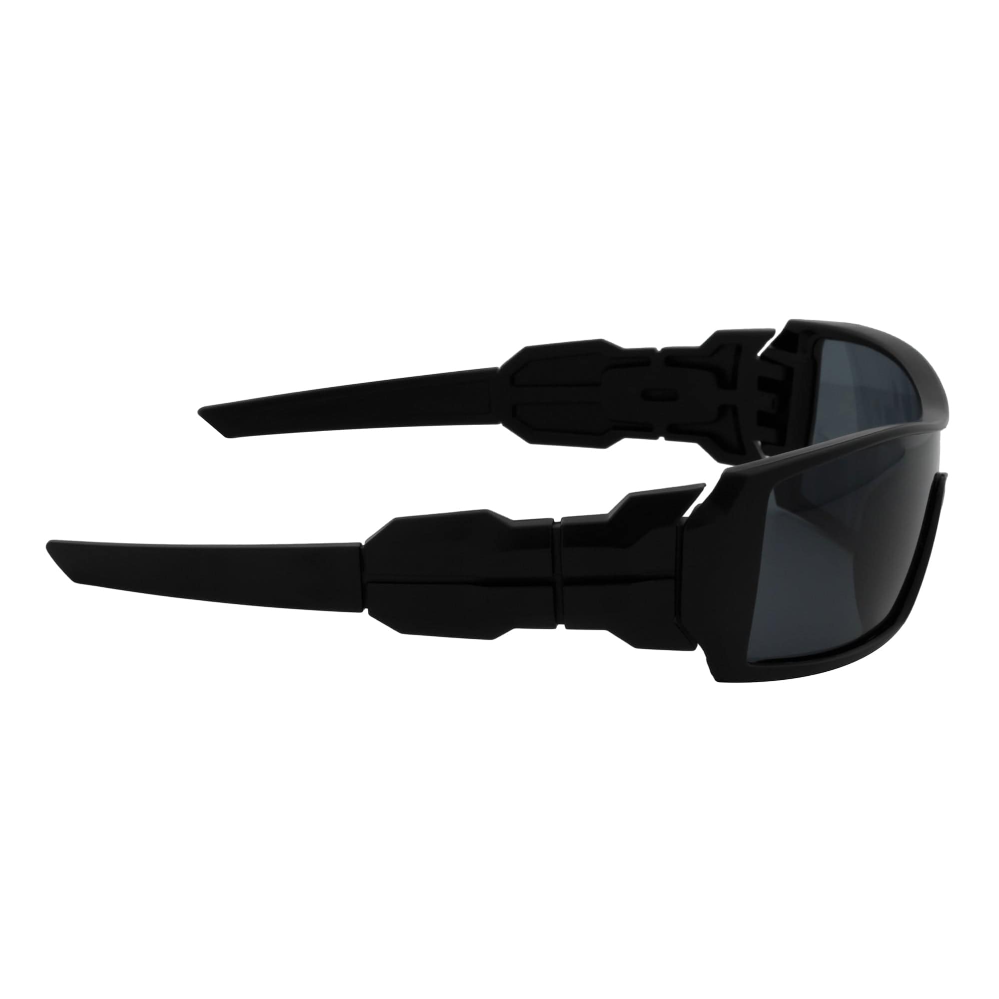 FUEL - Modern Sports Wraparound Single Lens Sunglasses Matte Black Smoke Tint