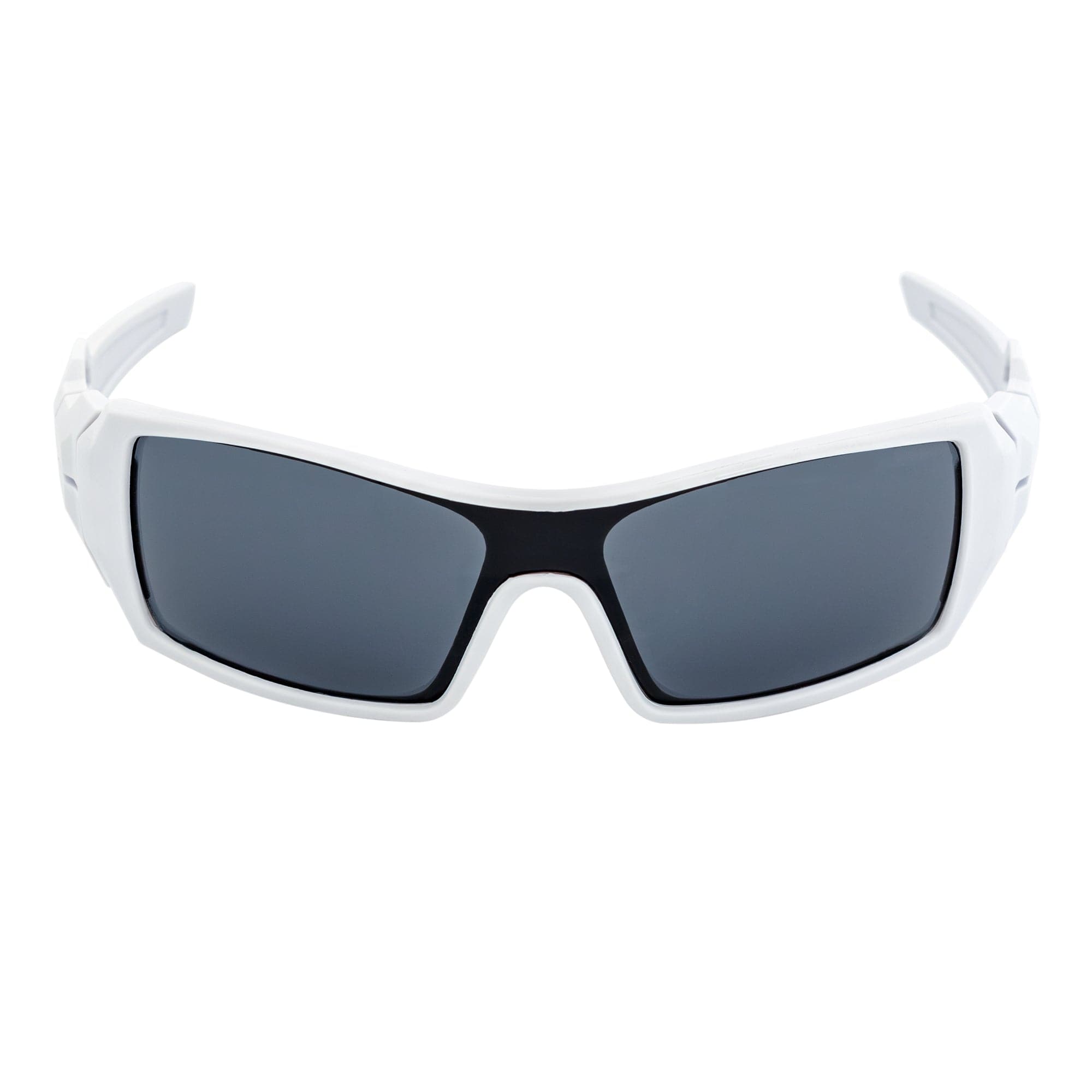 FUEL - Modern Sports Wraparound Single Lens Sunglasses Matte White Smoke Tint