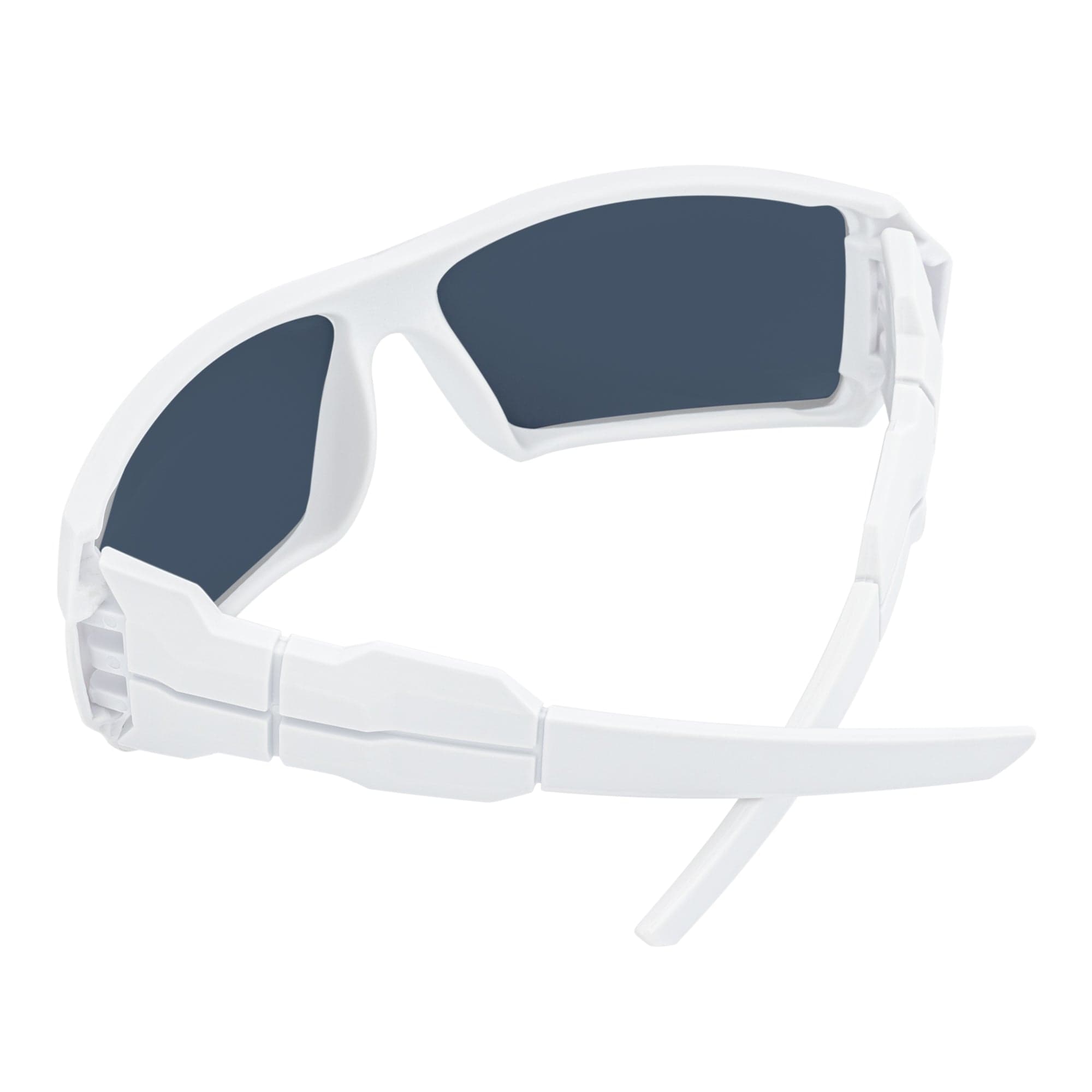 FUEL - Modern Sports Wraparound Single Lens Sunglasses Matte White Smoke Tint