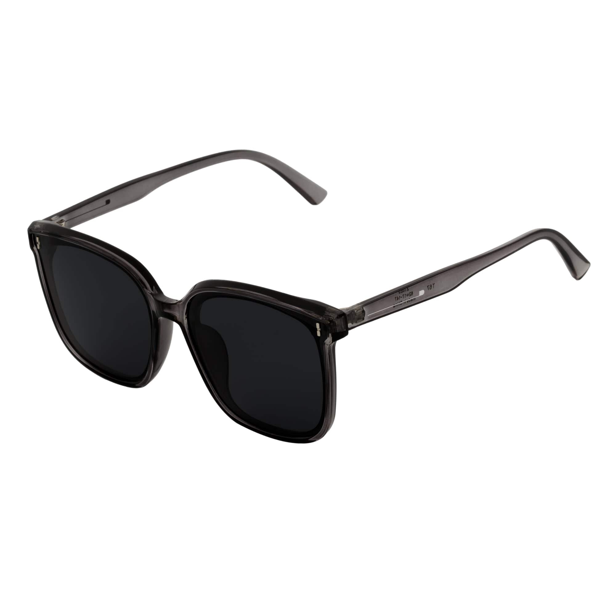 KARA - Polarized Womens Oversize Square Cat Eye Sunglasses Clear Gray Smoke