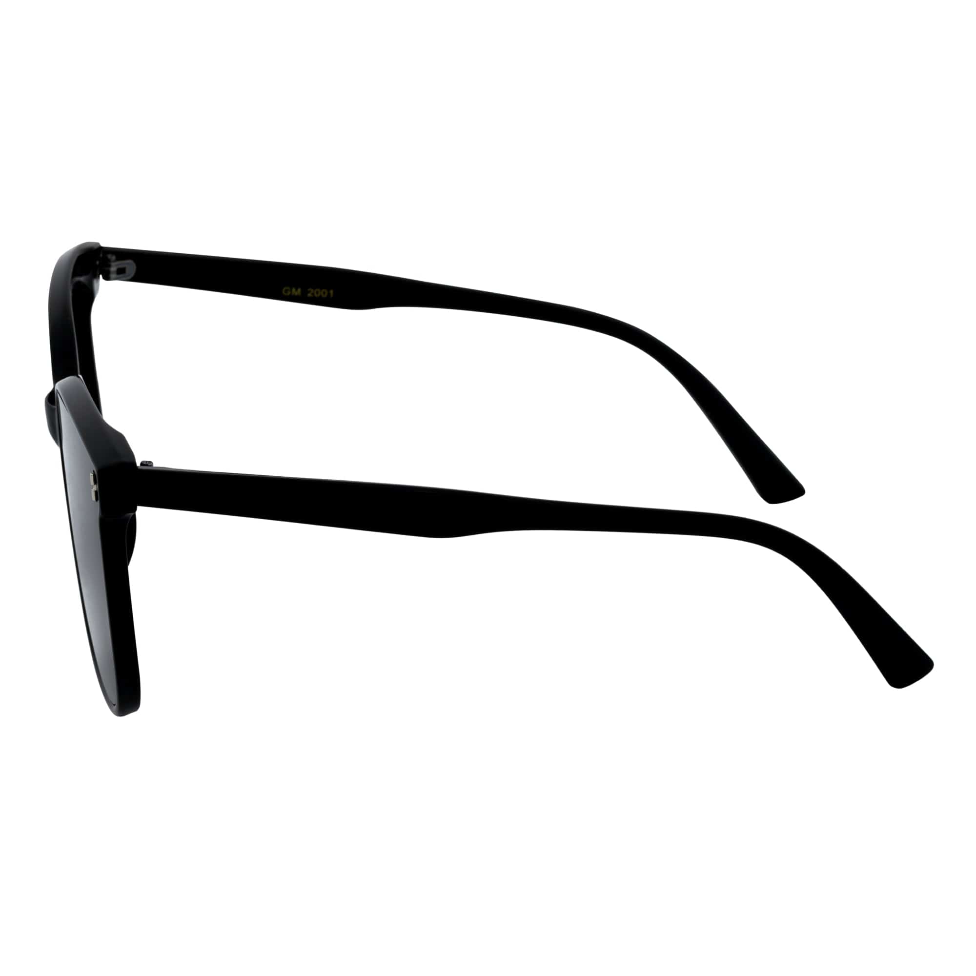 KATE - Womens Polarized Oversize Square Cat - Eye Sunglasses Black Smoke