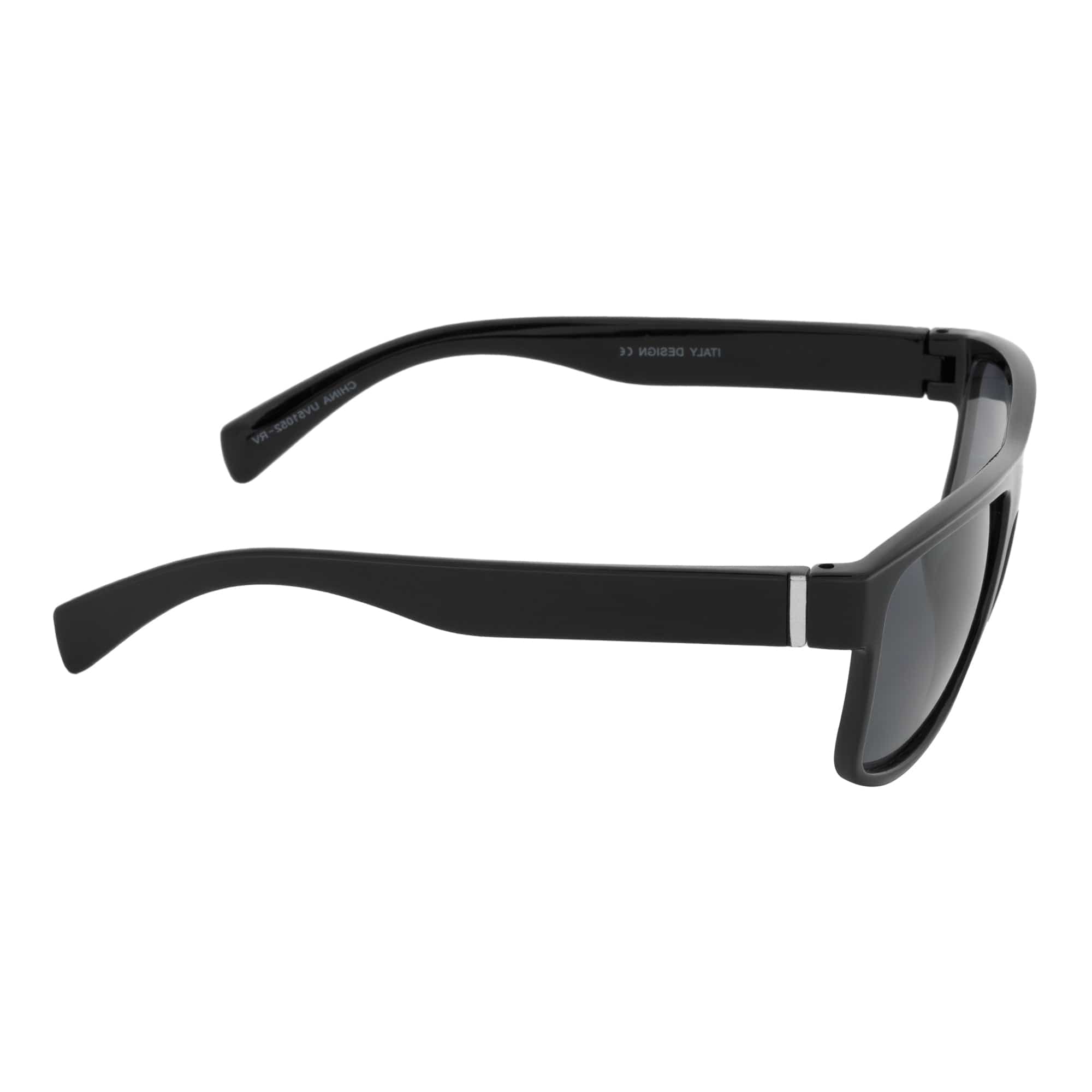 KENT - Modern Flat Top Horn Rimmed Sunglasses Gloss Black Dark Smoke Tint