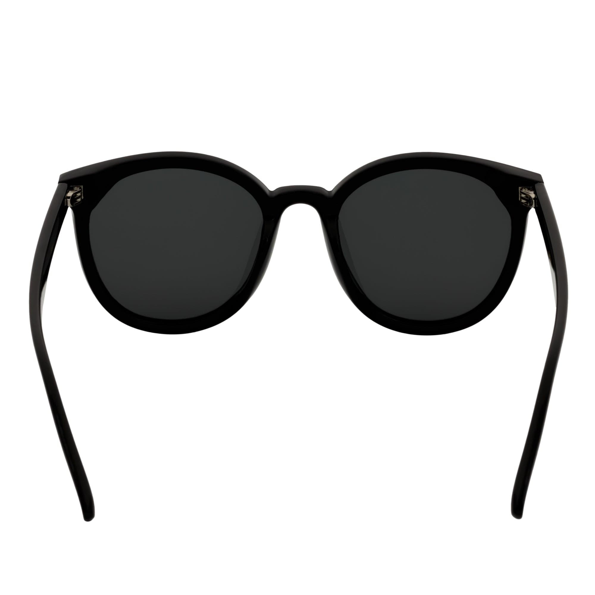 KYLEE - Polarized Womens Oversize 2 Pin Cat Eye Sunglasses Black Smoke