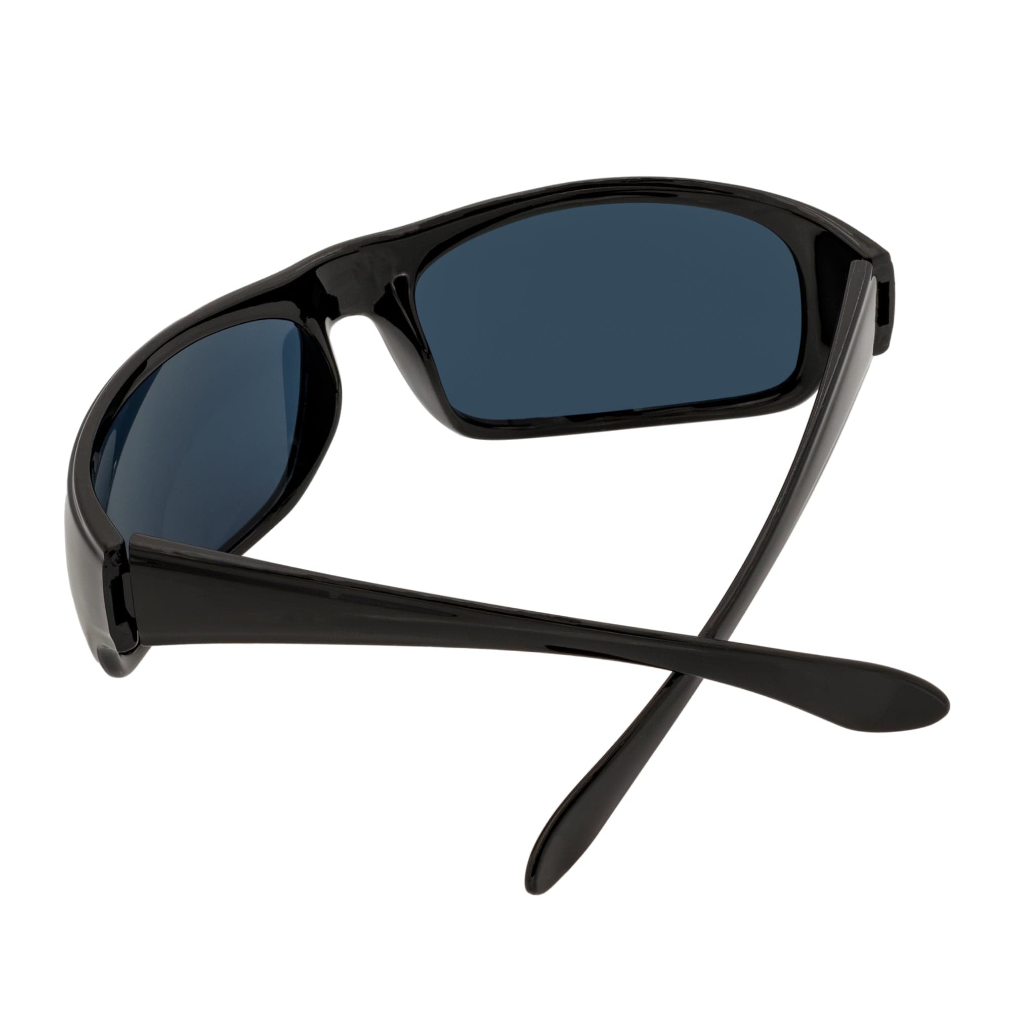 MACHADO - Modern Rectangle Sports Wraparound Sunglasses Gloss Black Dark Smoke