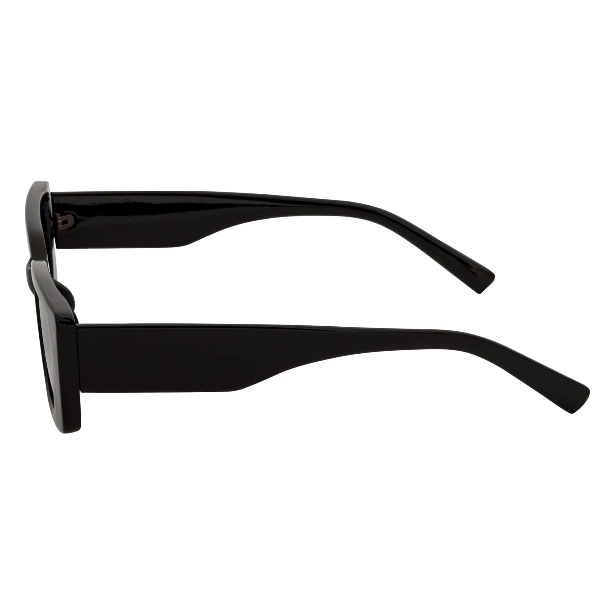 MODCAT - Small Cat Eye Rectangle Sunglasses 90s Fashion Gloss Black Smoke
