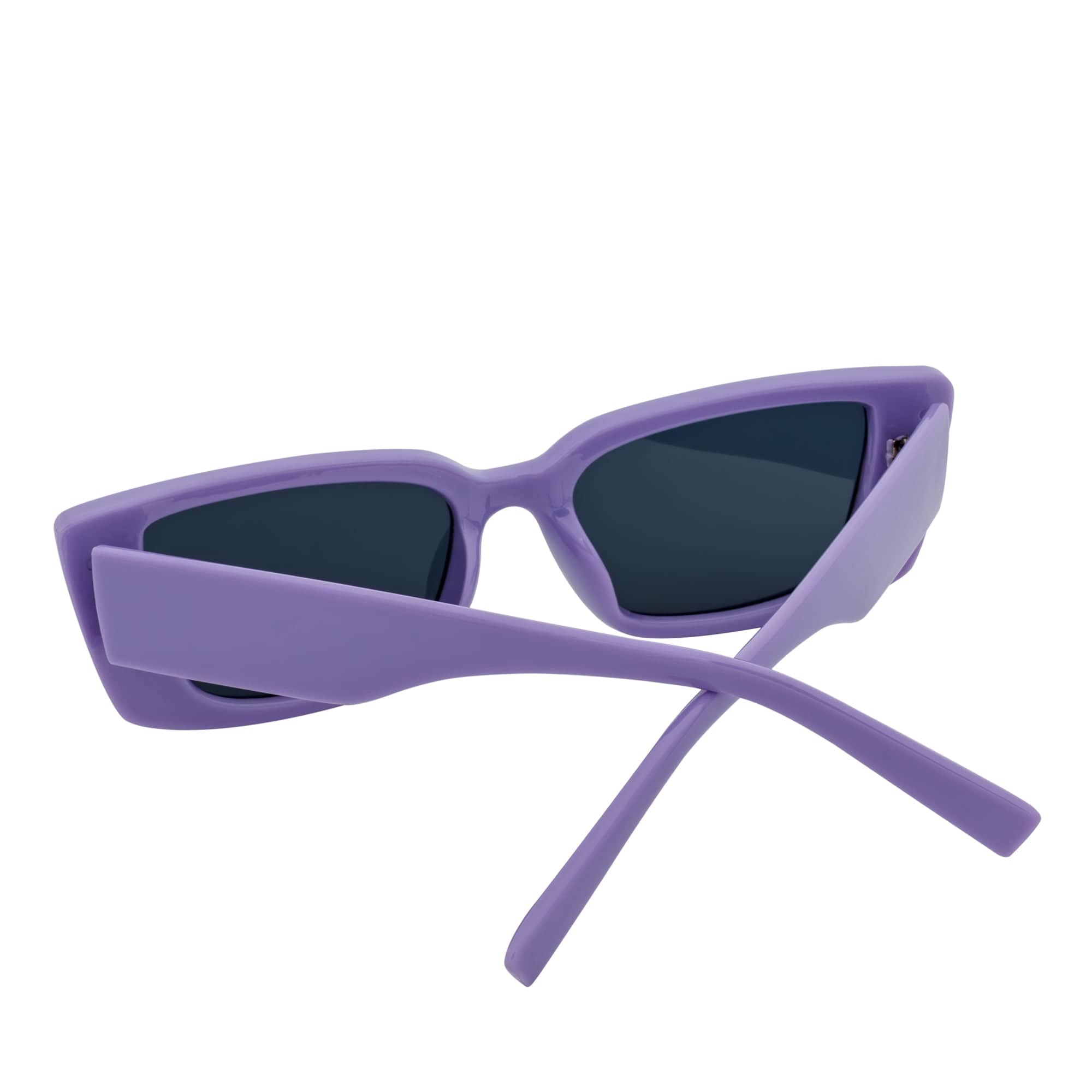 MODCAT - Small Cat Eye Rectangle Sunglasses 90s Fashion Purple Smoke Tint