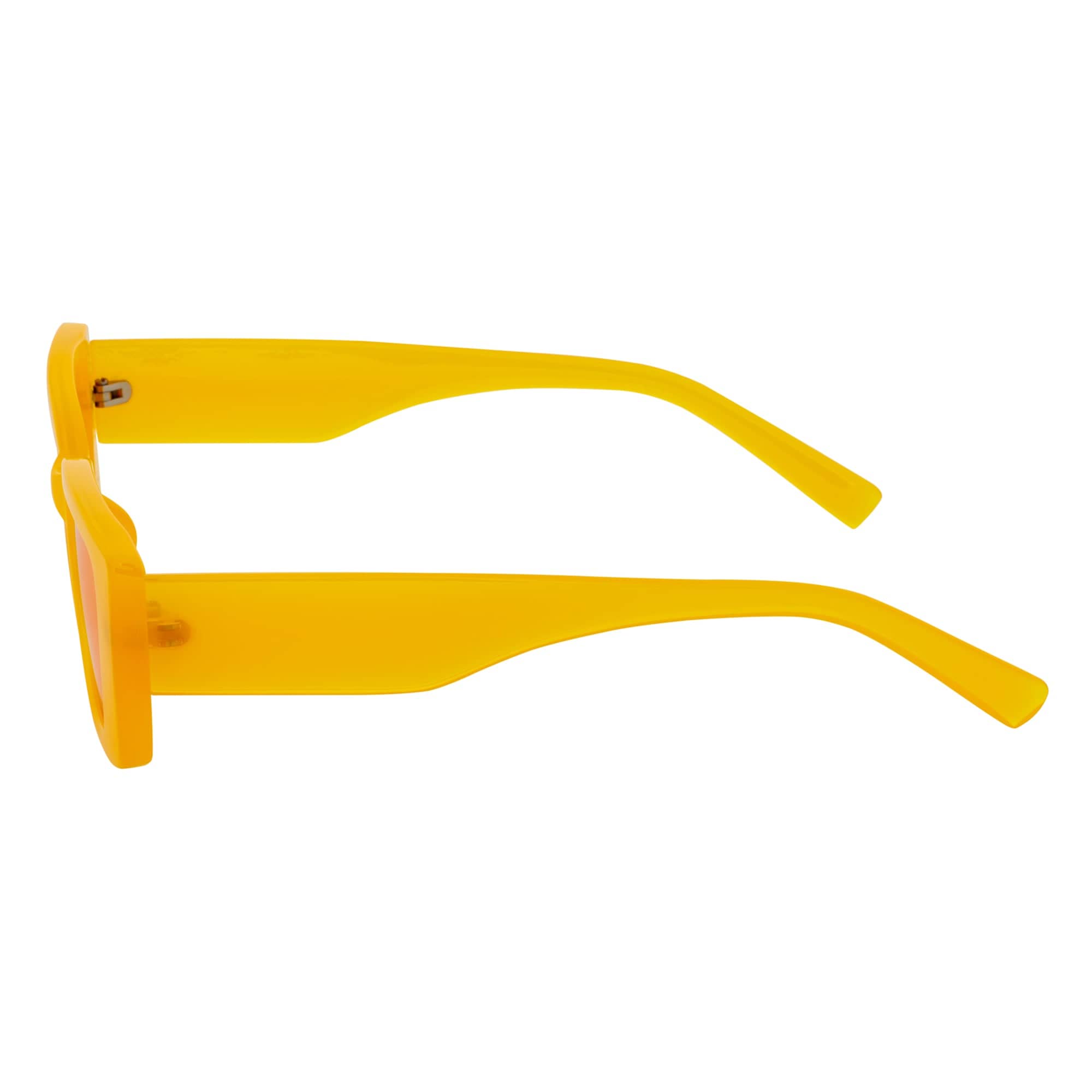 MODCAT - Small Cat Eye Rectangle Sunglasses 90s Orange Frame Orange Lens