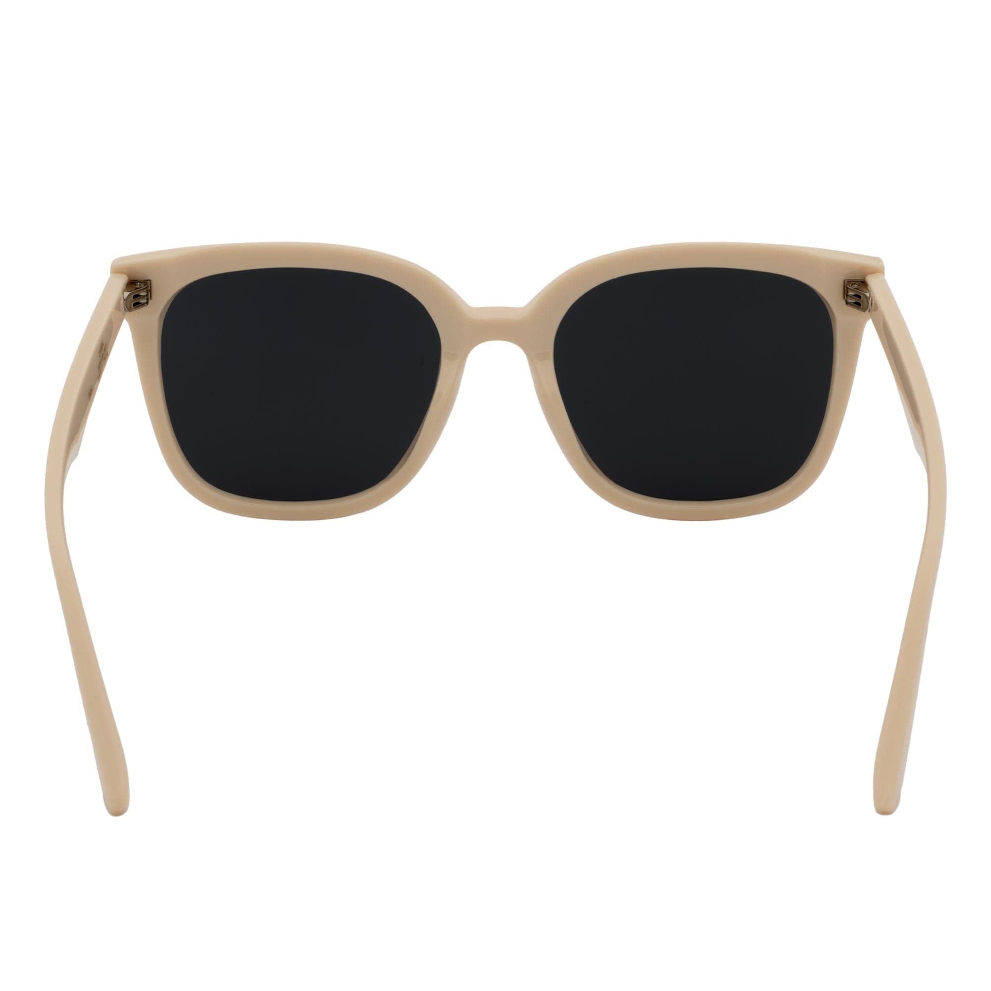 MYA - Polarized Womens Oversize 3 Pin Cat Eye Sunglasses Creme Smoke