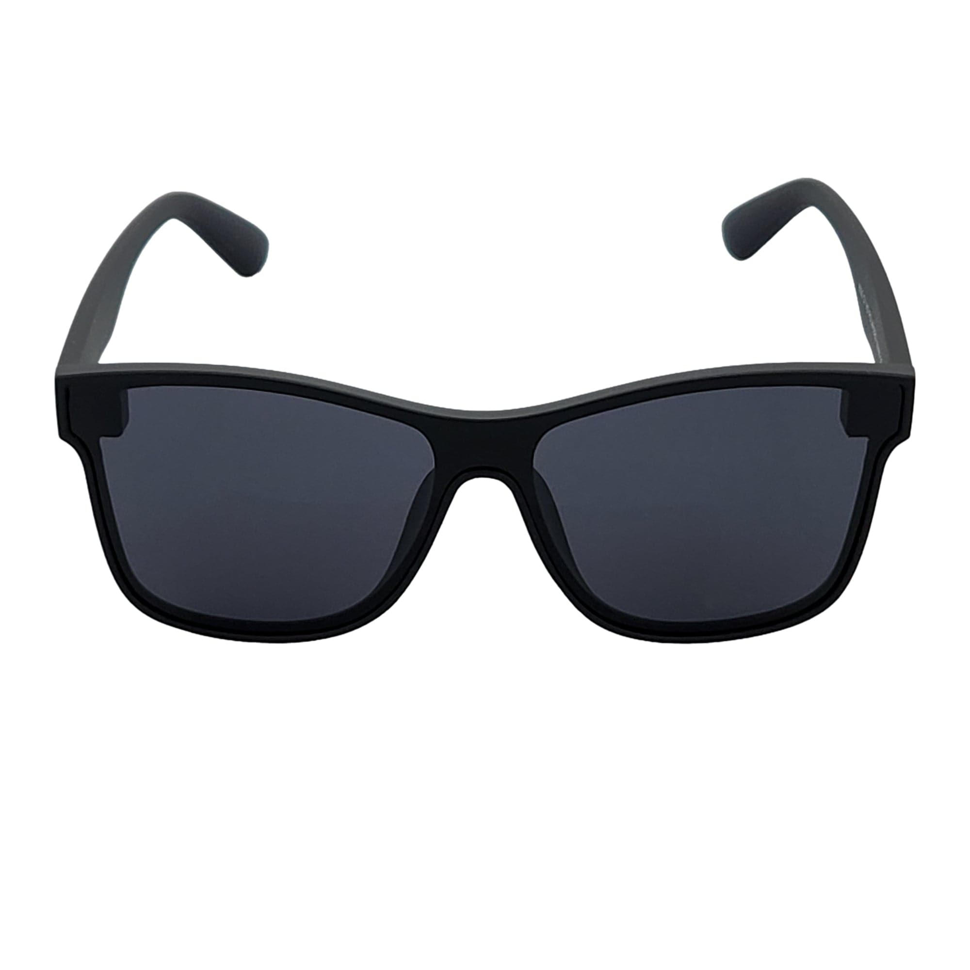 PRIME TIME - Polarized Flat Modern Lens Sunglasses Matte Black Dark Smoke - MorspecsM1001-1