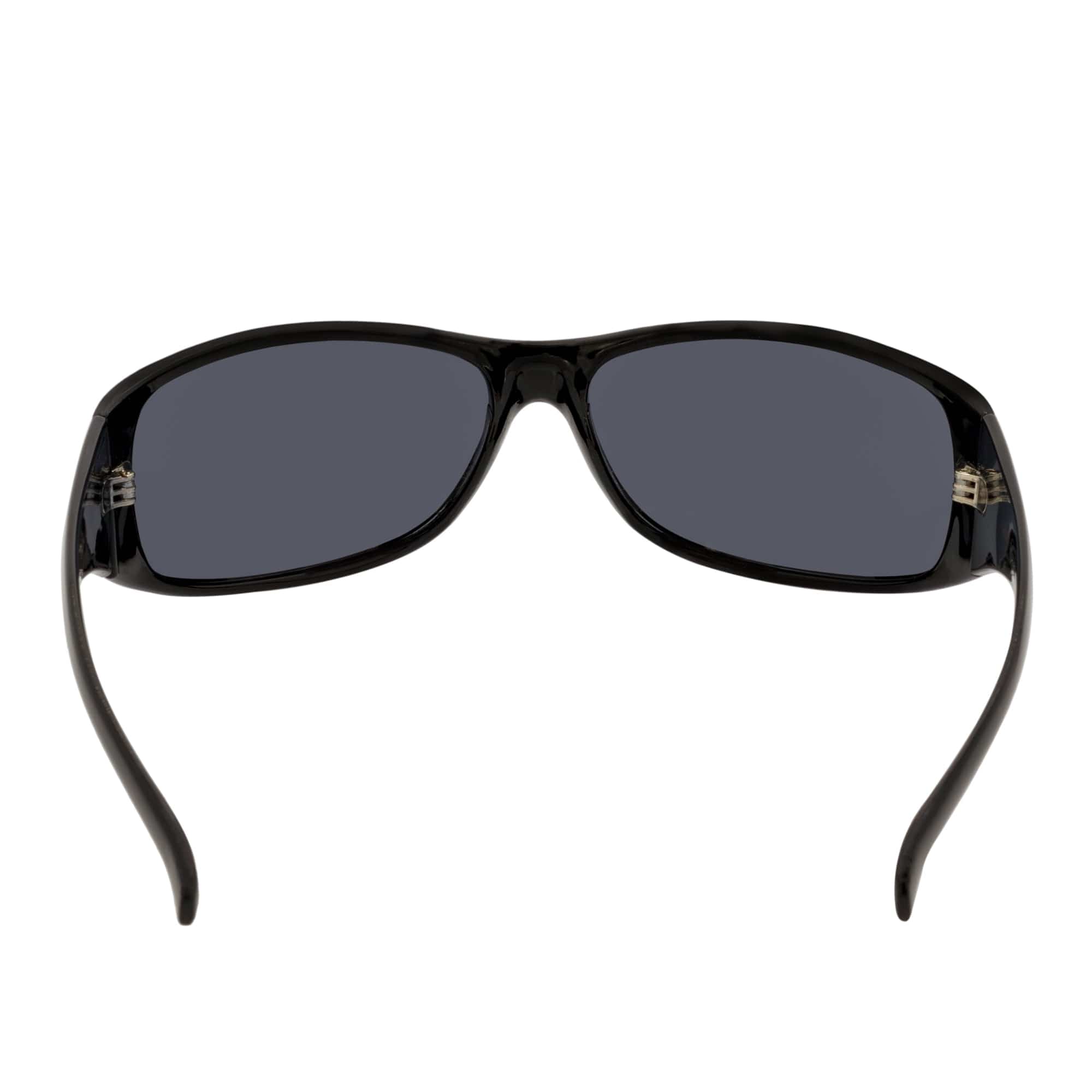 RAVEN - Modern Oval Sports Wraparound Sunglasses Gloss Black Smoke